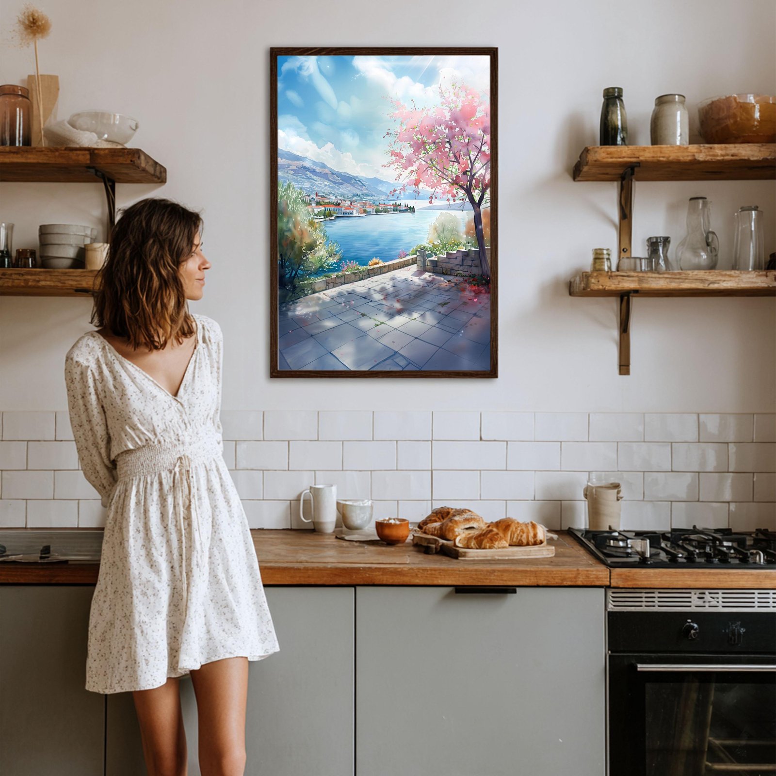 Agios Nikolaos Crete Greece Watercolor Print: Greek Travel Art Poster - Image 5