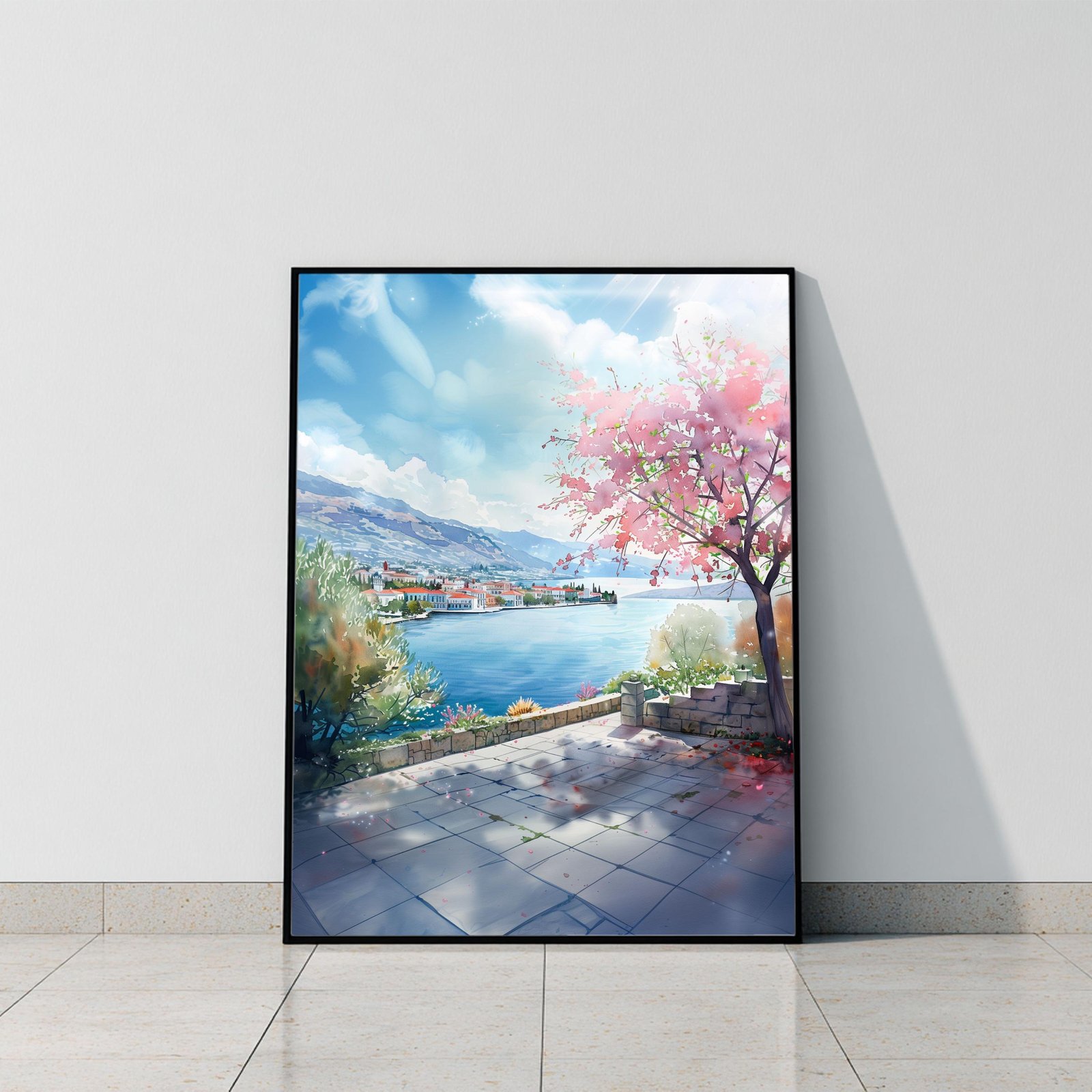 Agios Nikolaos Crete Greece Watercolor Print: Greek Travel Art Poster - Image 6