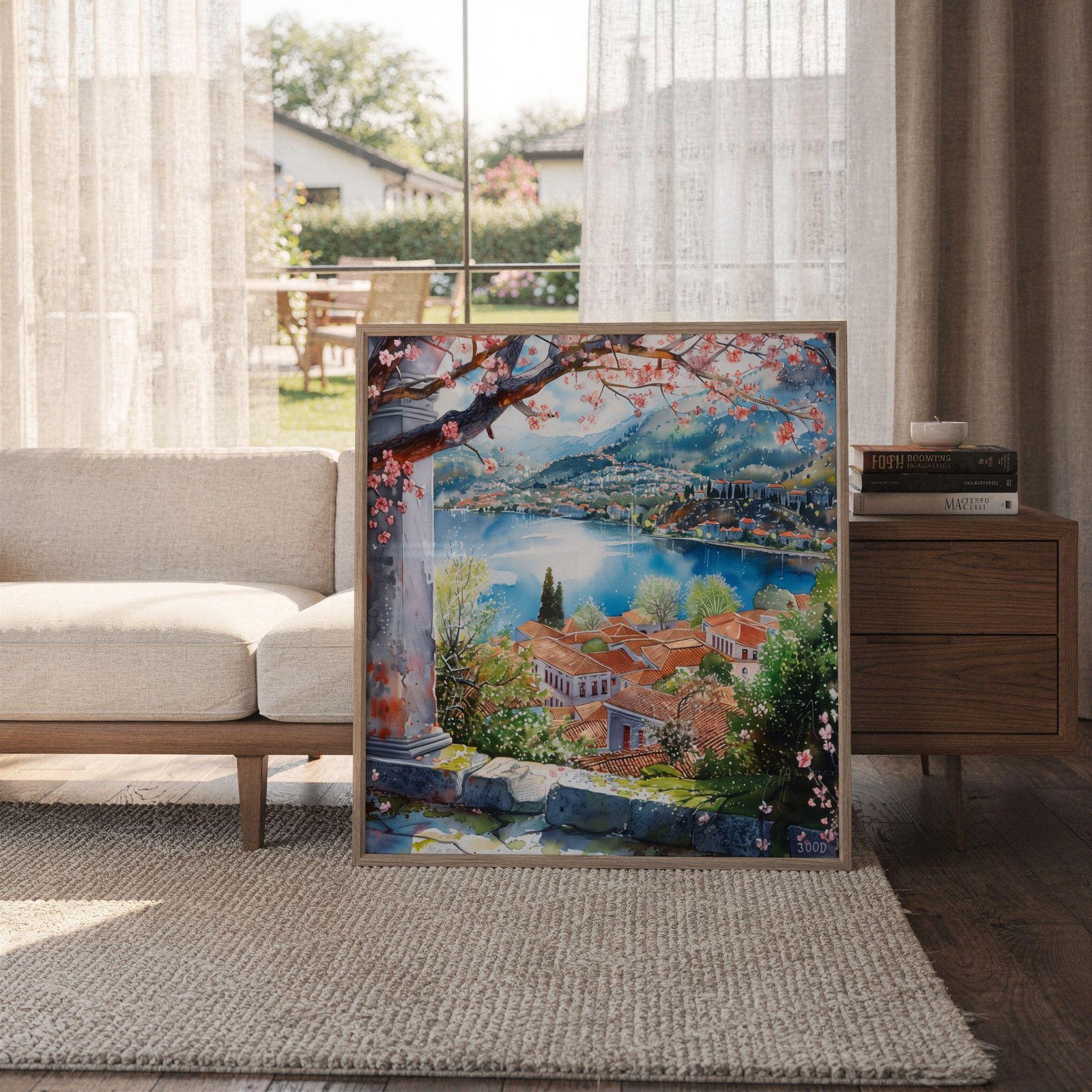 Ioannina Greece Watercolor Print: Greek Travel Art Poster Square - Image 6