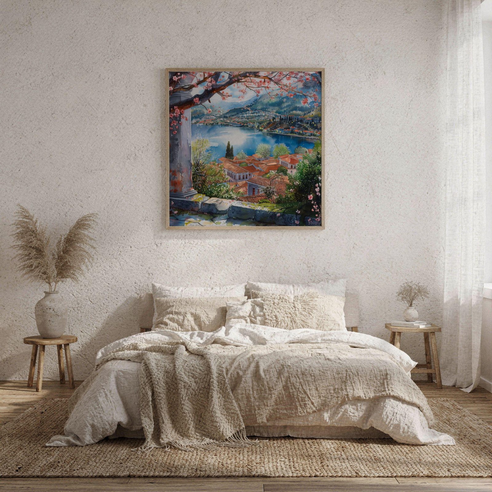 Ioannina Greece Watercolor Print: Greek Travel Art Poster Square - Image 9