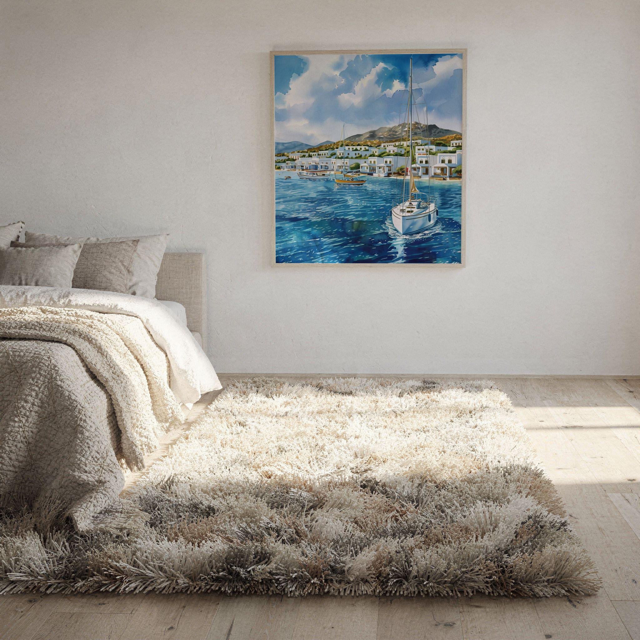 Kos Island Greece Watercolor Print: Greek Travel Art Poster Square - Image 10