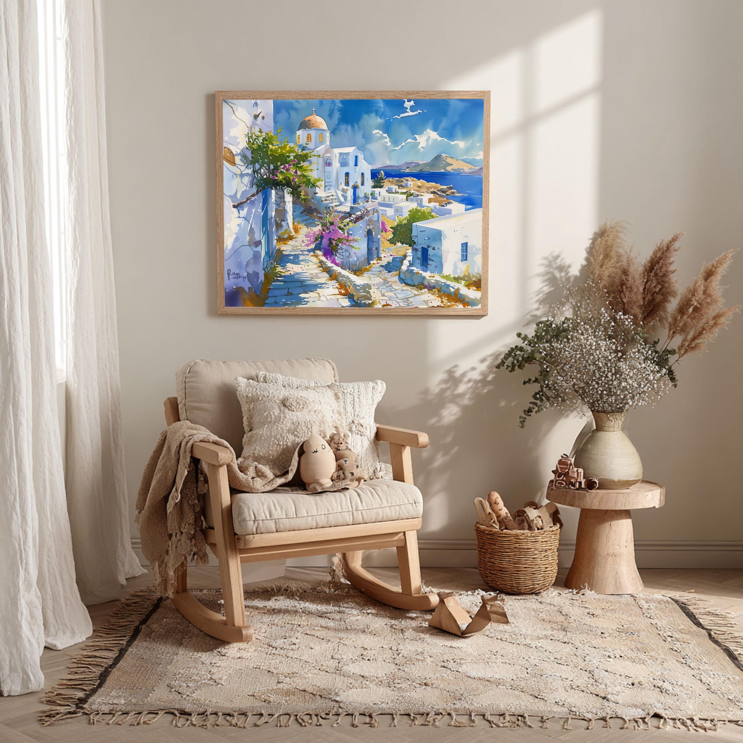 Milos Island Greece Watercolor Print: Greek Travel Art Poster - Image 10