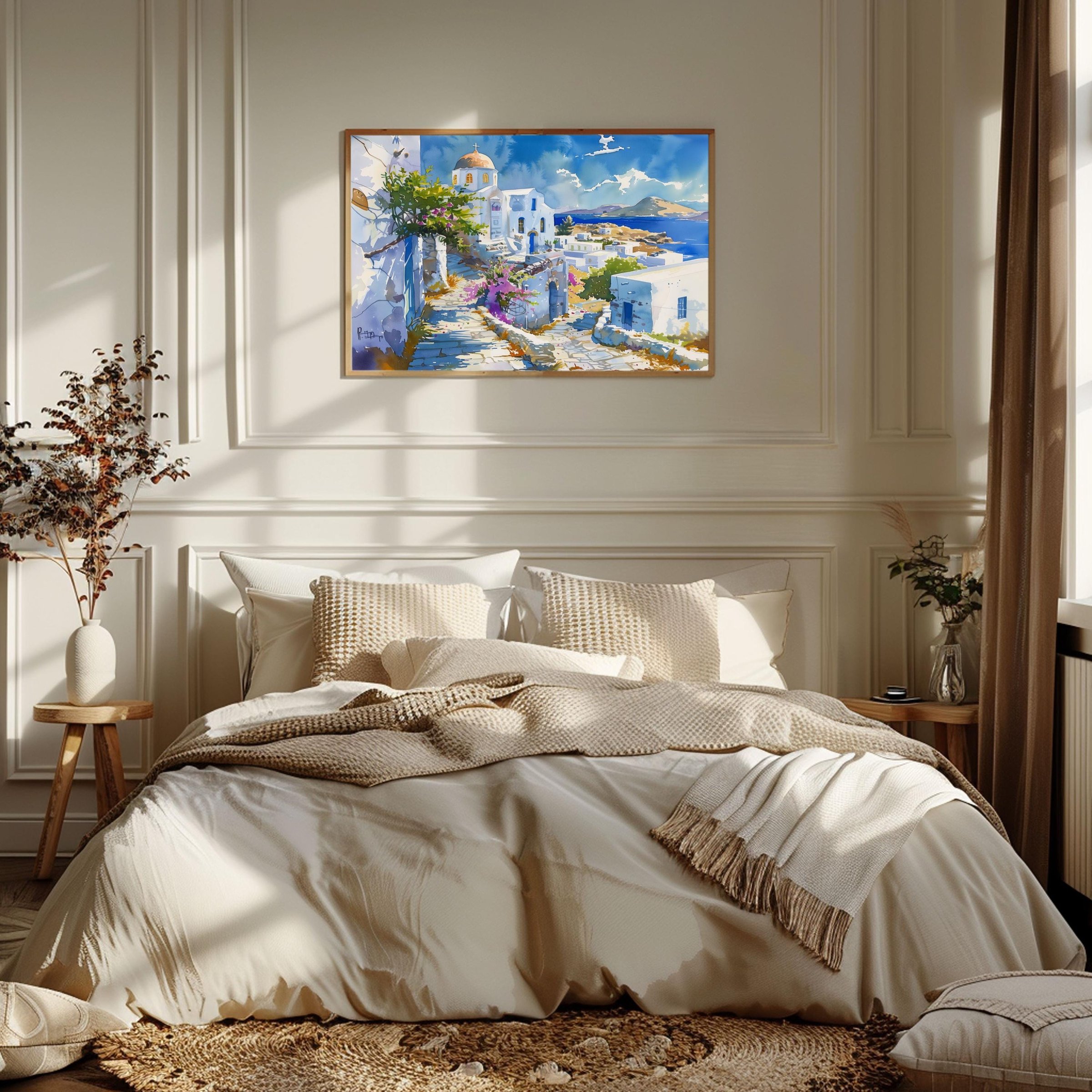 Milos Island Greece Watercolor Print: Greek Travel Art Poster - Image 2