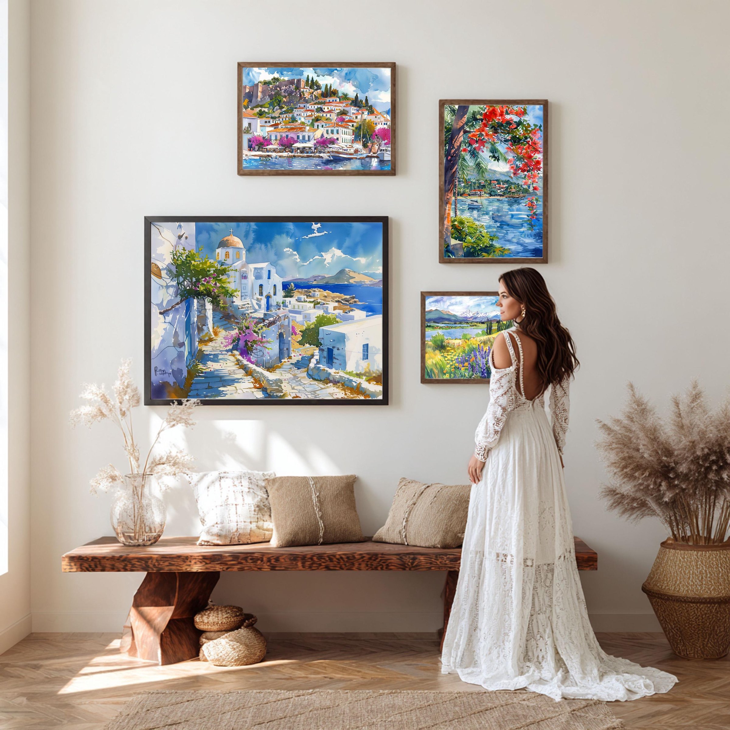 Milos Island Greece Watercolor Print: Greek Travel Art Poster - Image 4