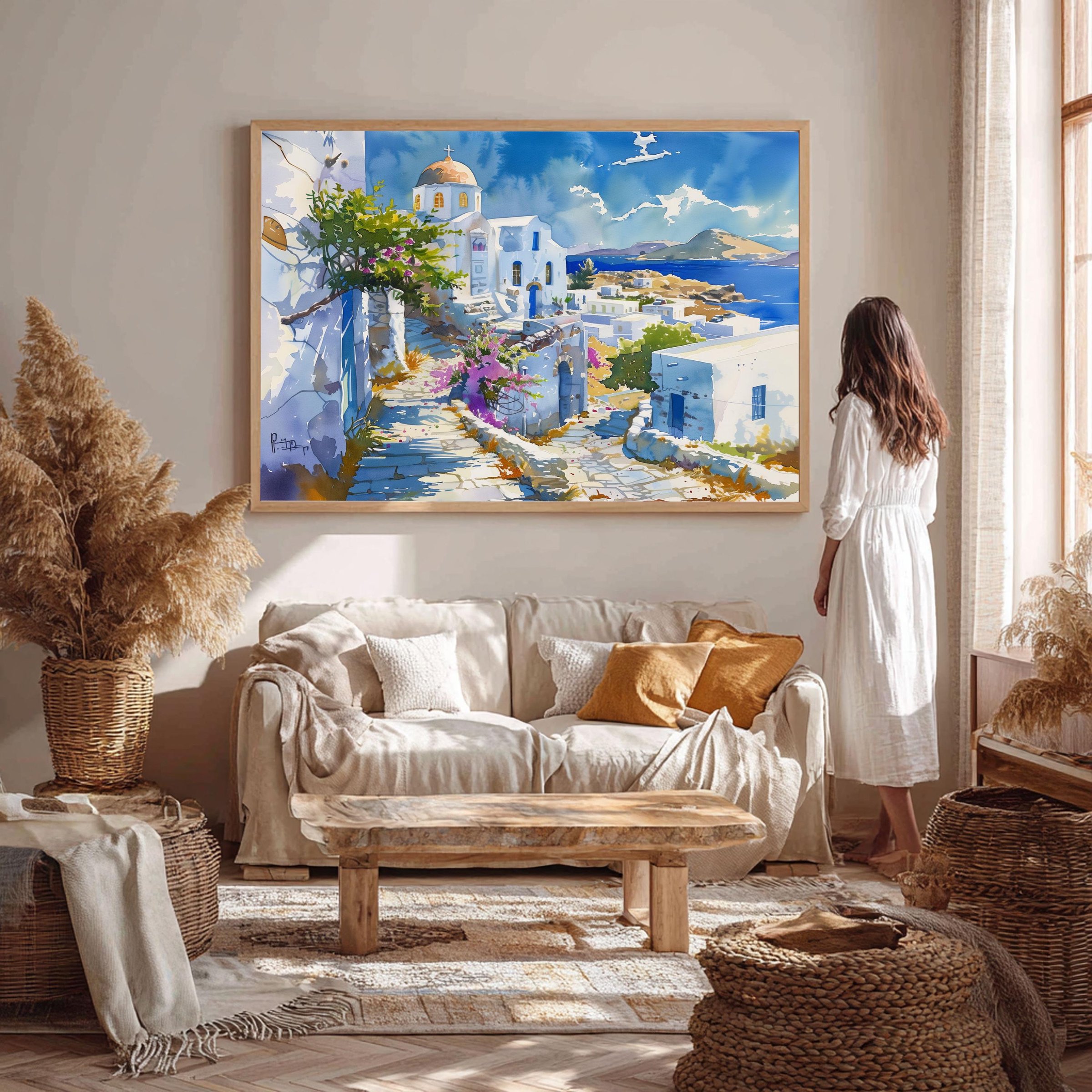 Milos Island Greece Watercolor Print: Greek Travel Art Poster - Image 5