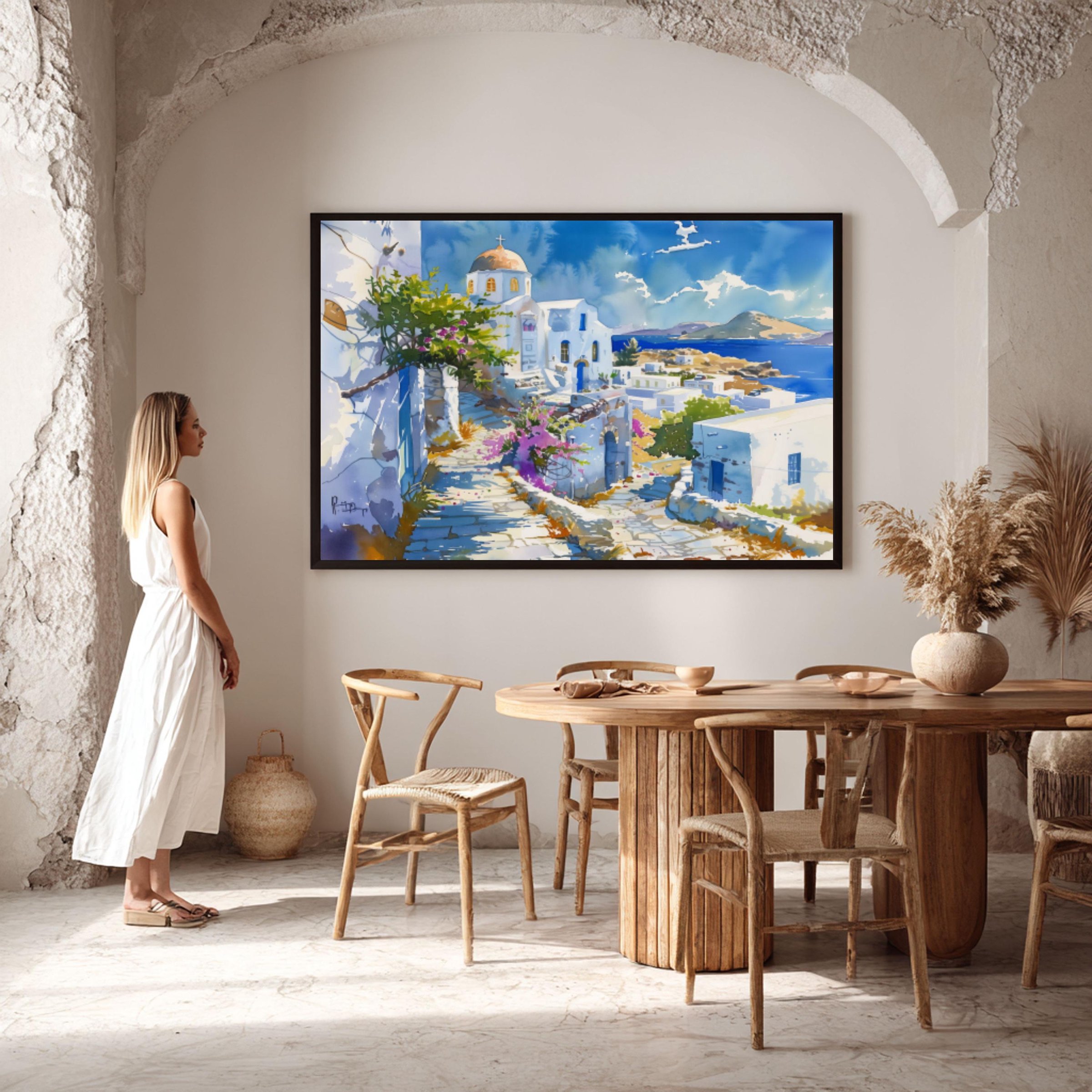 Milos Island Greece Watercolor Print: Greek Travel Art Poster - Image 6
