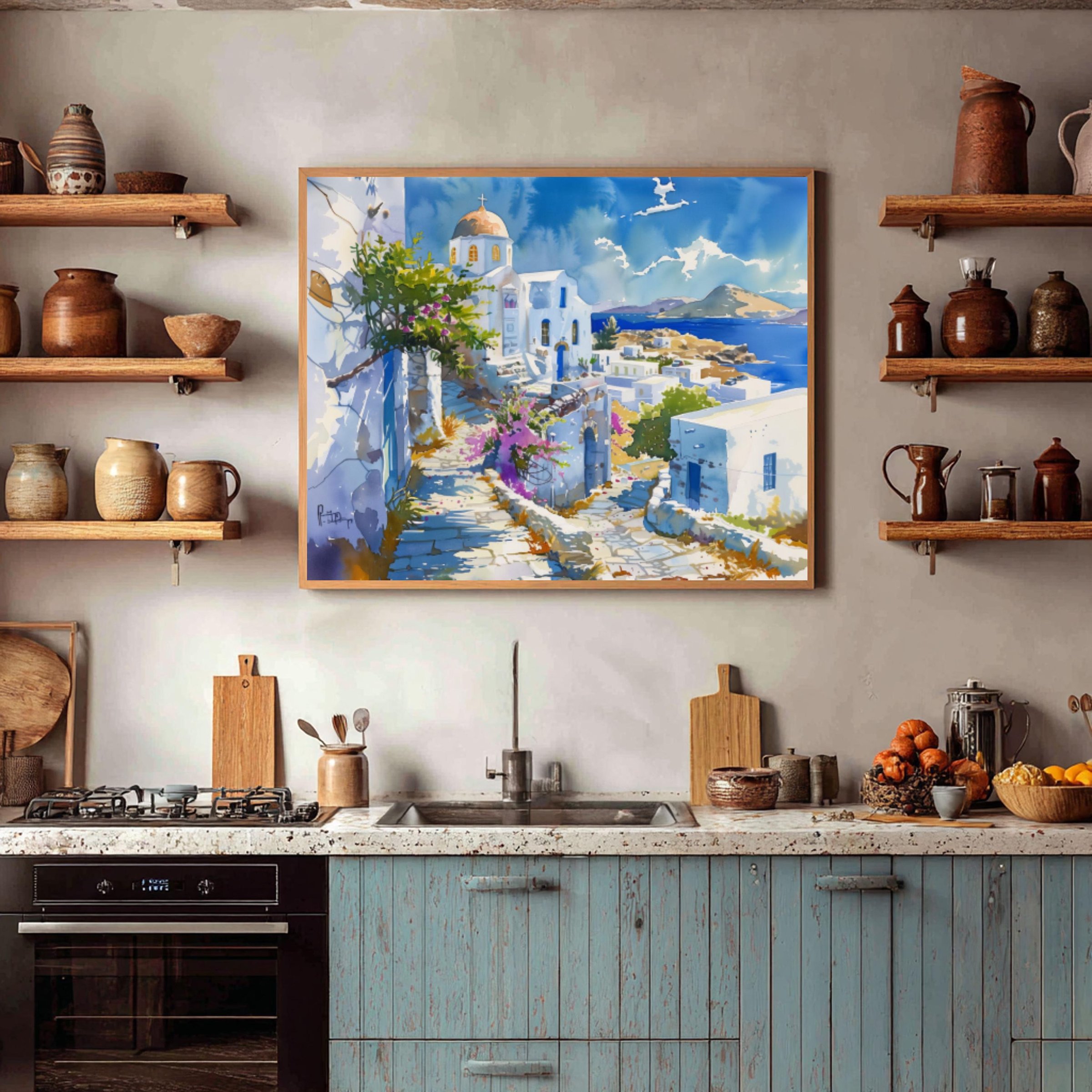 Milos Island Greece Watercolor Print: Greek Travel Art Poster - Image 7