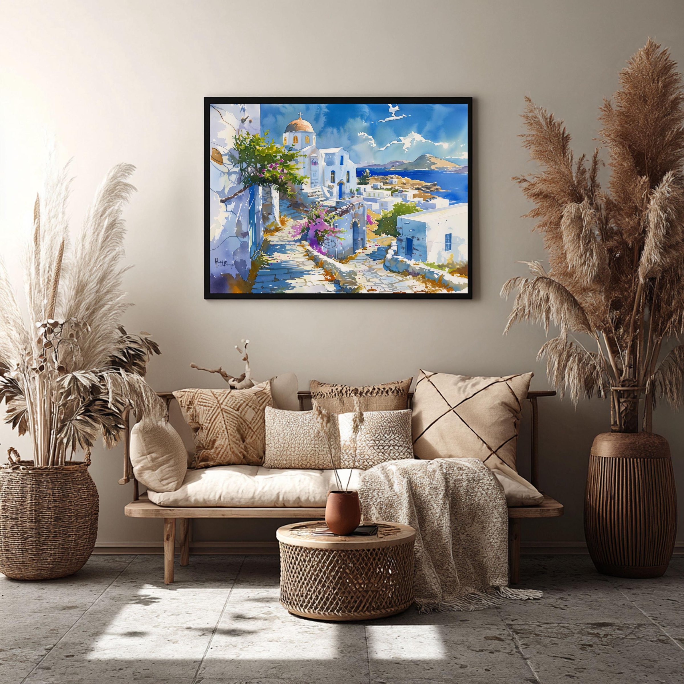 Milos Island Greece Watercolor Print: Greek Travel Art Poster - Image 8