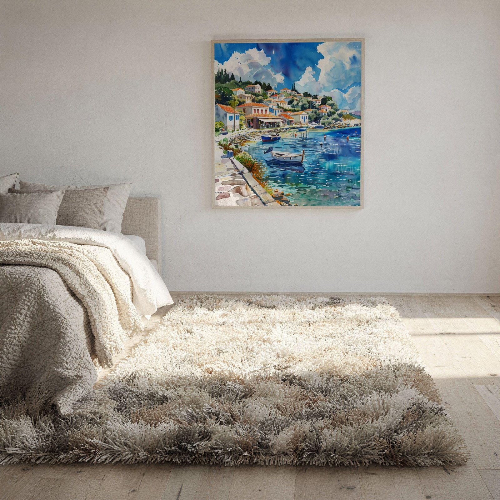 Paxos Island Greece Watercolor Print: Greek Travel Art Poster Square - Image 10