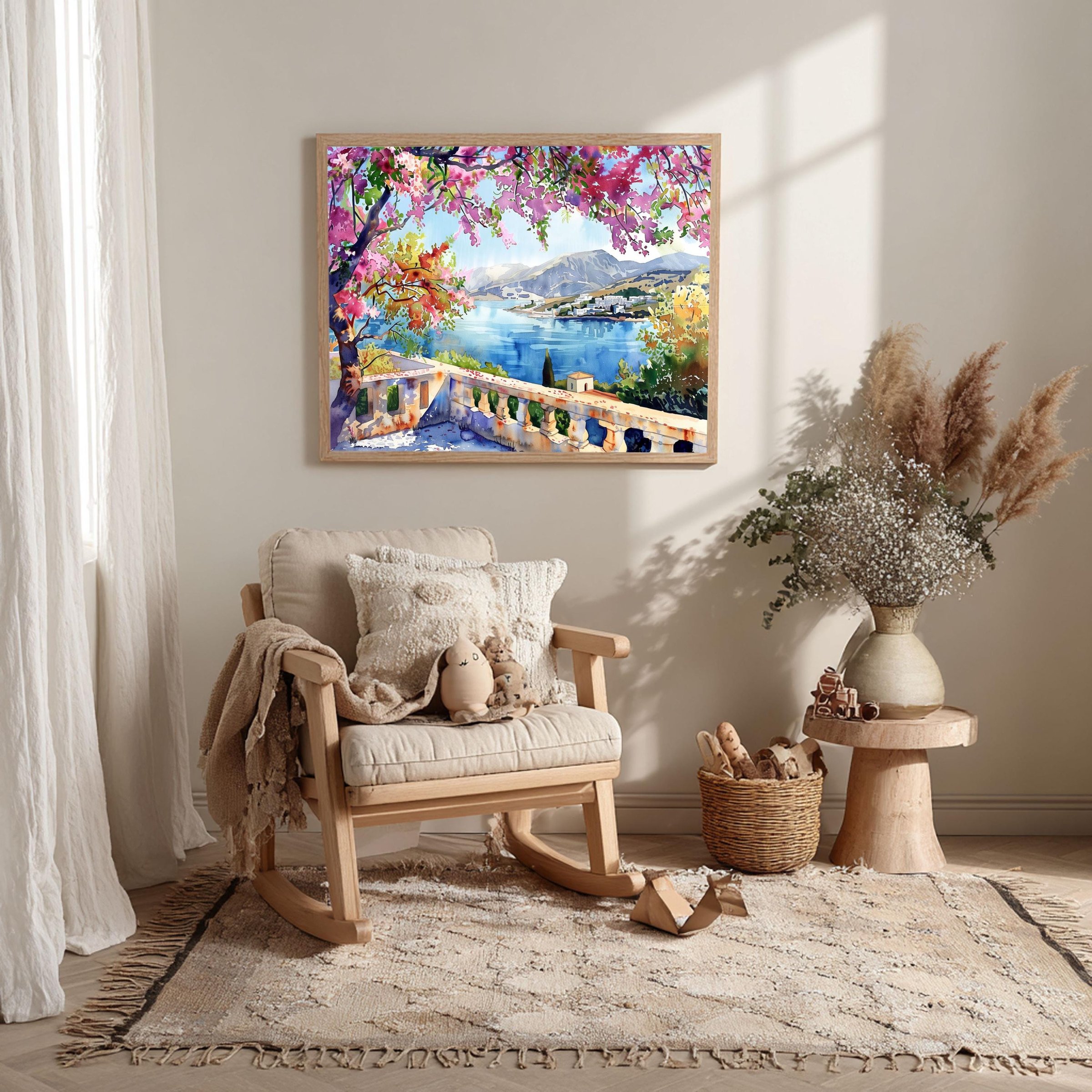 Syros Island Greece Watercolor Print: Greek Travel Art Poster - Image 10
