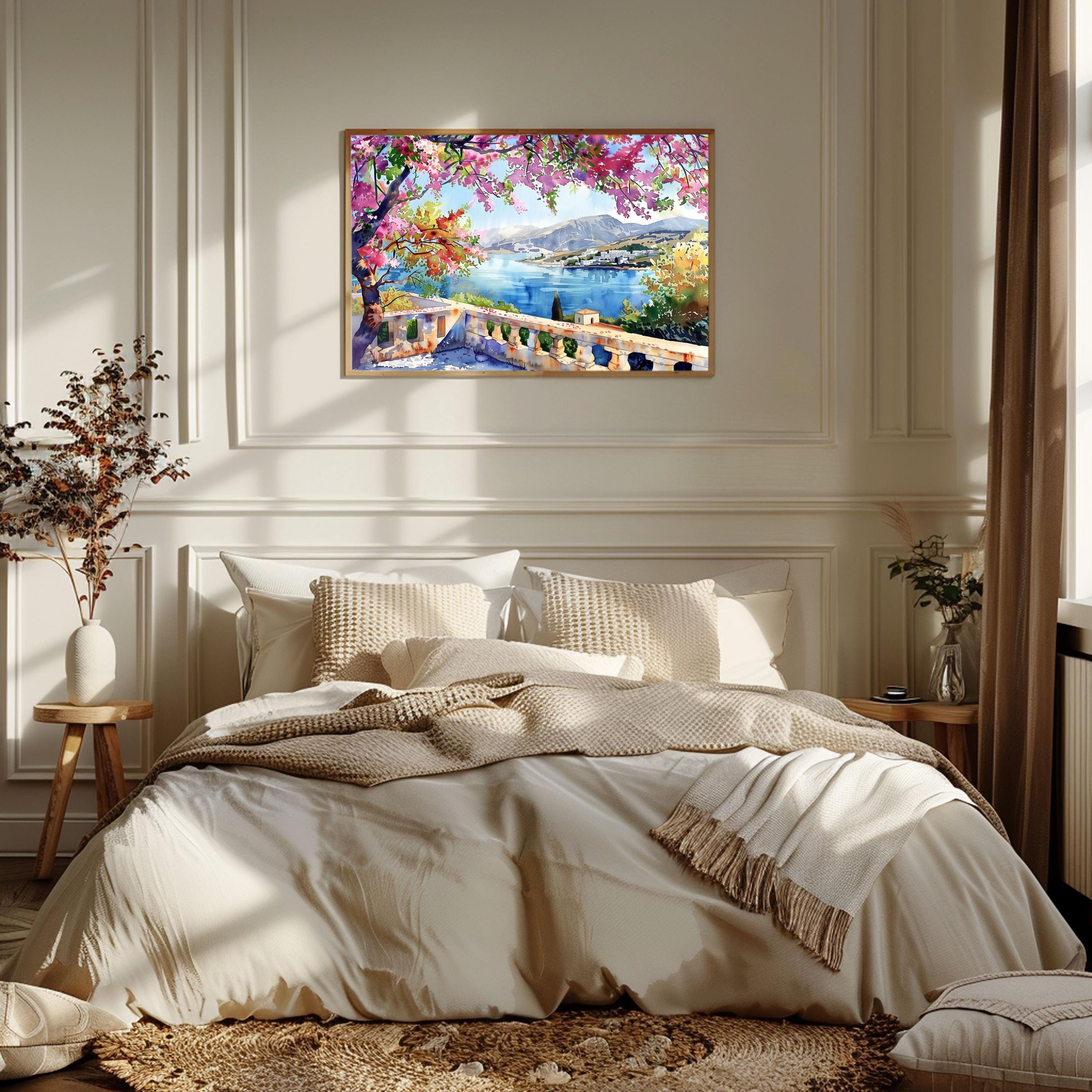 Syros Island Greece Watercolor Print: Greek Travel Art Poster - Image 2