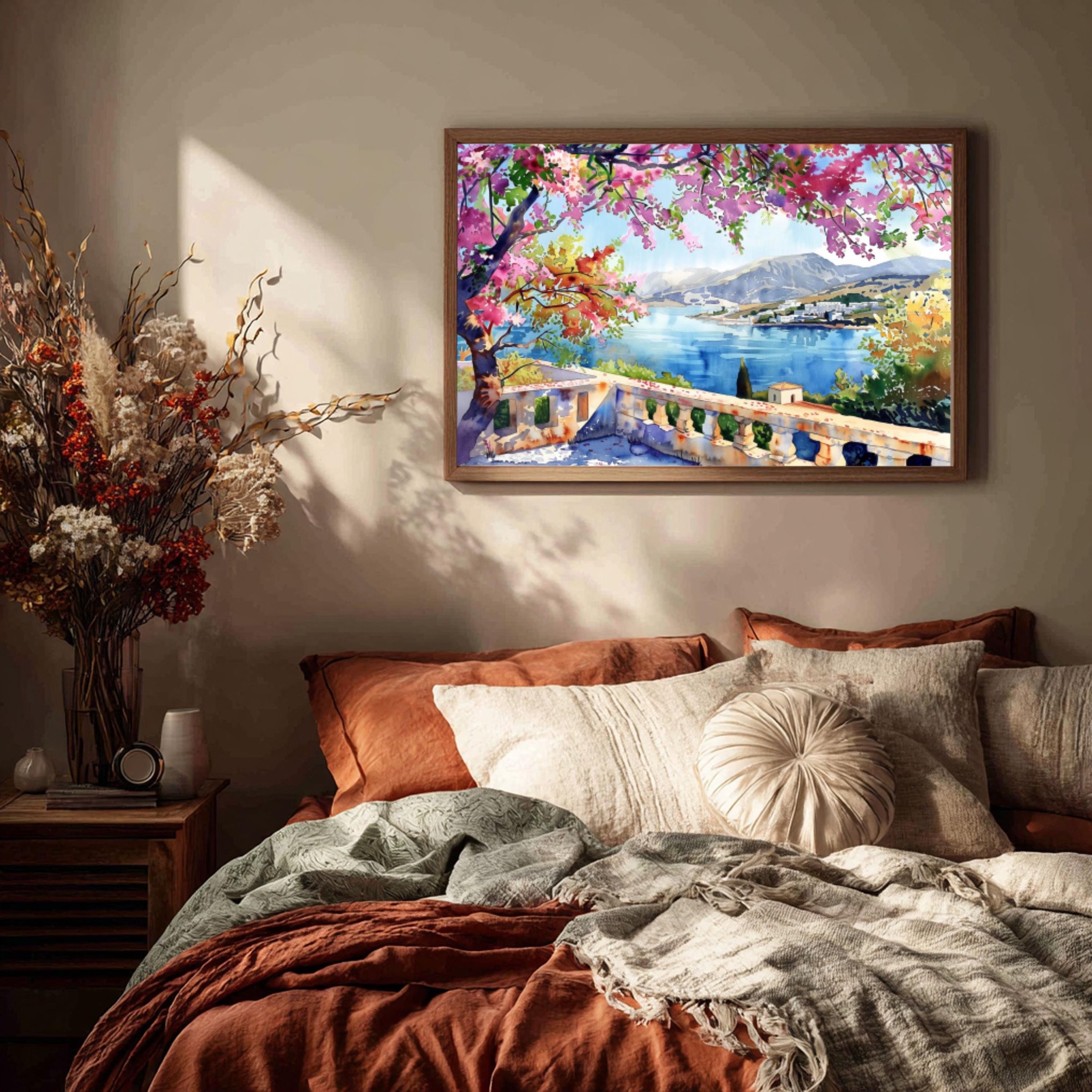 Syros Island Greece Watercolor Print: Greek Travel Art Poster - Image 3