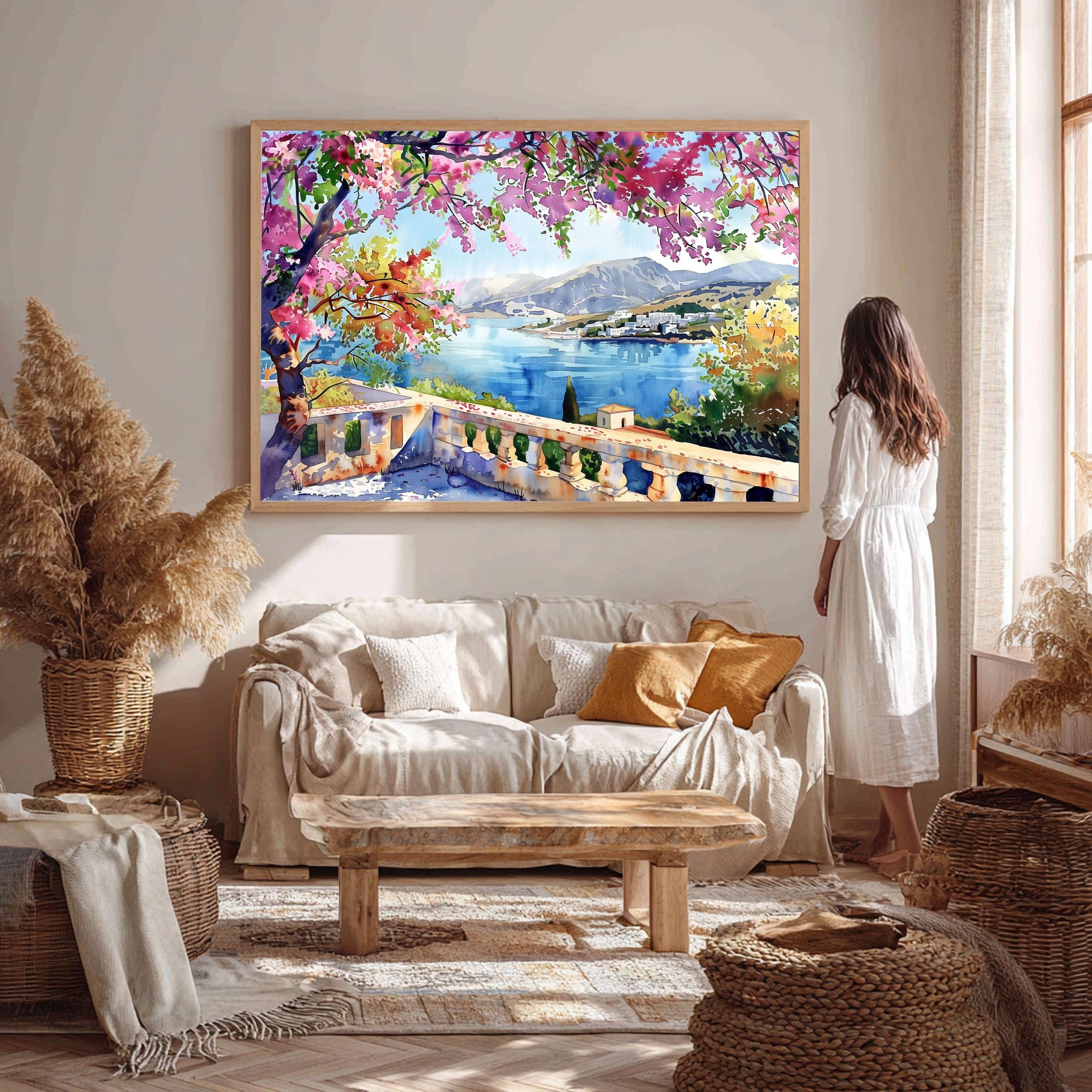 Syros Island Greece Watercolor Print: Greek Travel Art Poster - Image 5