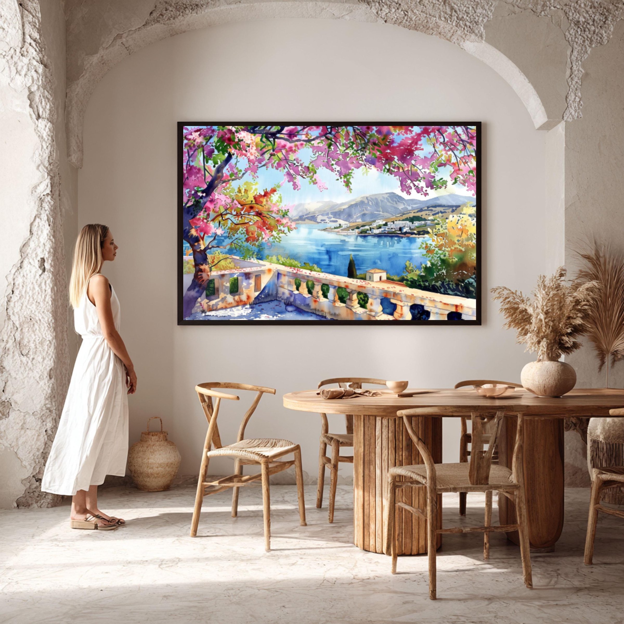 Syros Island Greece Watercolor Print: Greek Travel Art Poster - Image 6