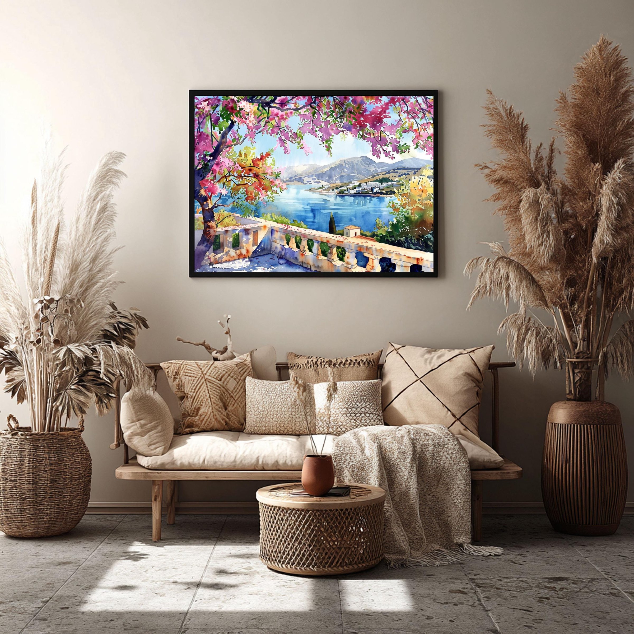 Syros Island Greece Watercolor Print: Greek Travel Art Poster - Image 8