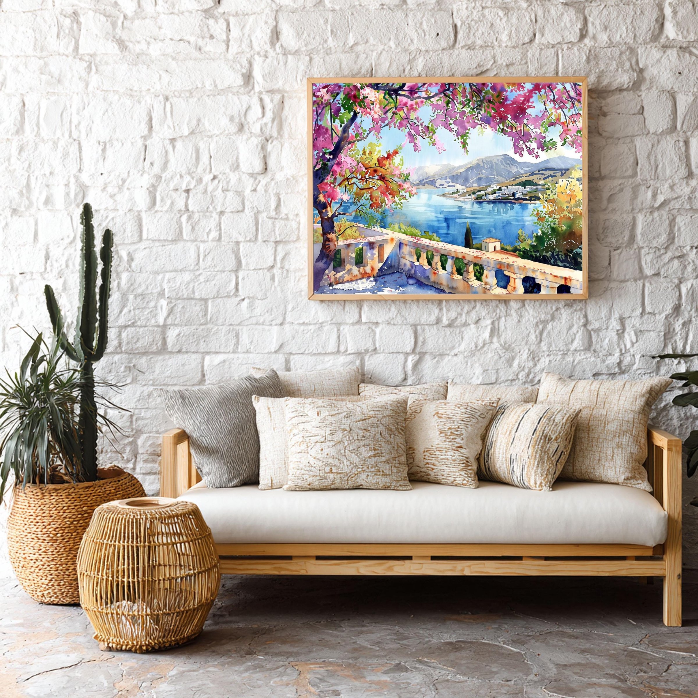 Syros Island Greece Watercolor Print: Greek Travel Art Poster - Image 9