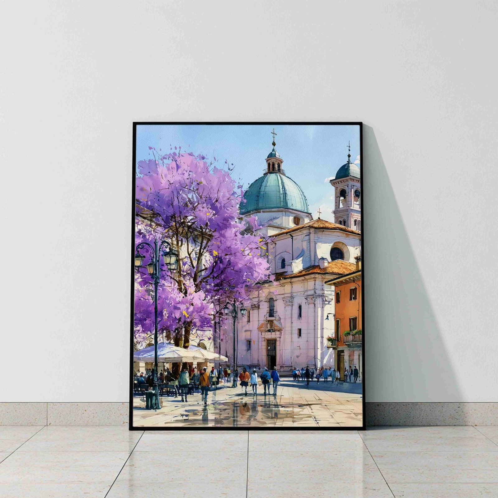 Brescia Lombardy Italy Watercolor Print: Italian Travel Art Poster - Image 9
