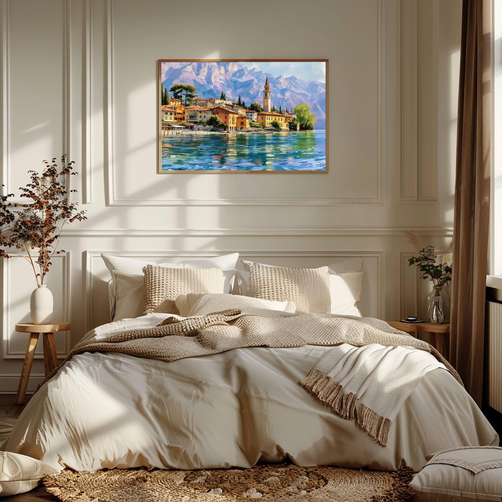 Lake Garda Village Italy Watercolor Print: Italian Travel Art Poster - Image 2