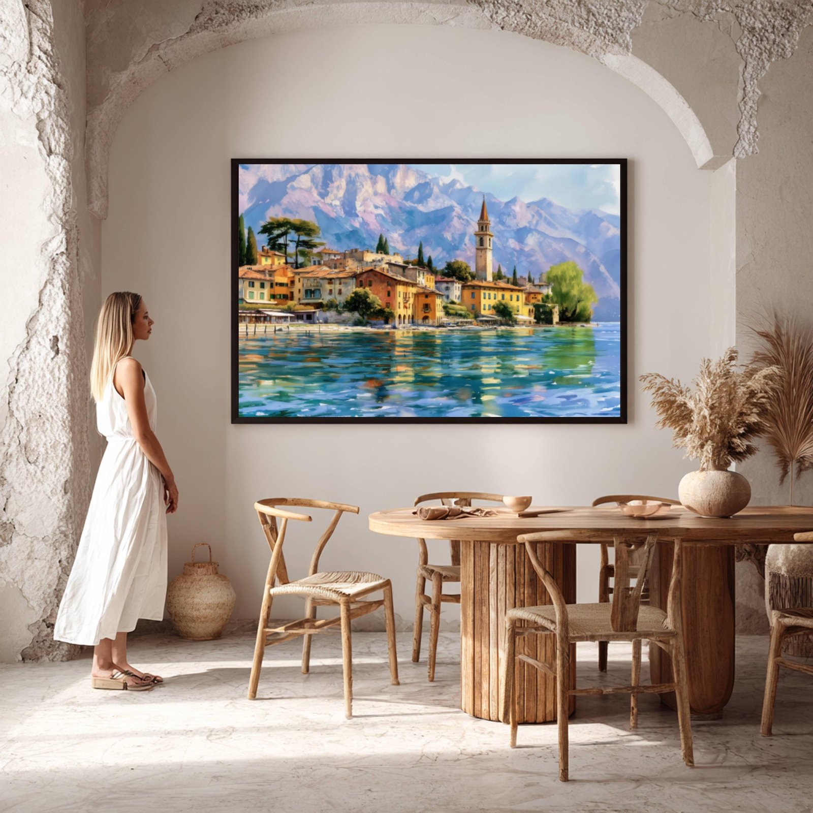 Lake Garda Village Italy Watercolor Print: Italian Travel Art Poster - Image 6