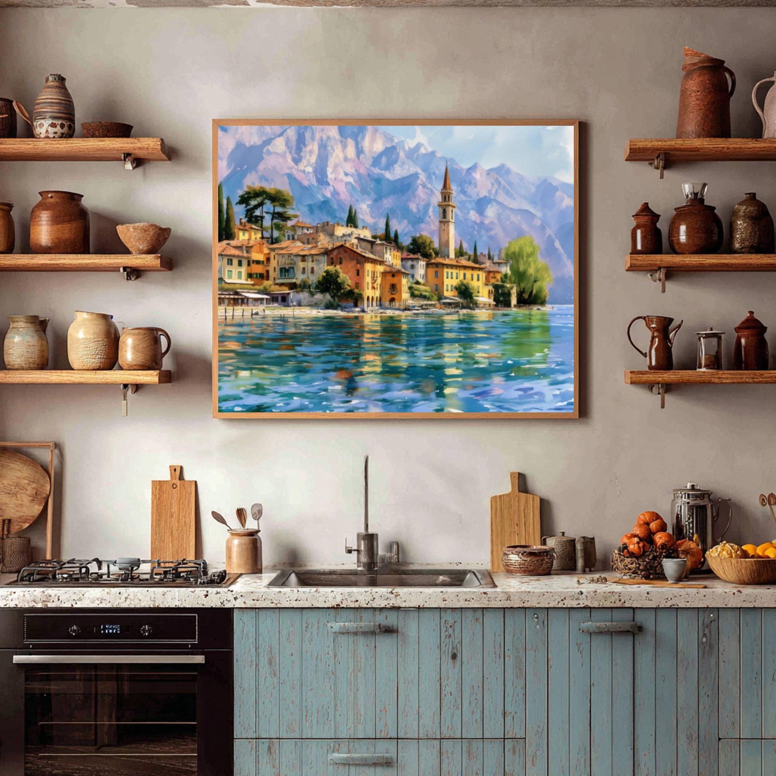 Lake Garda Village Italy Watercolor Print: Italian Travel Art Poster - Image 7