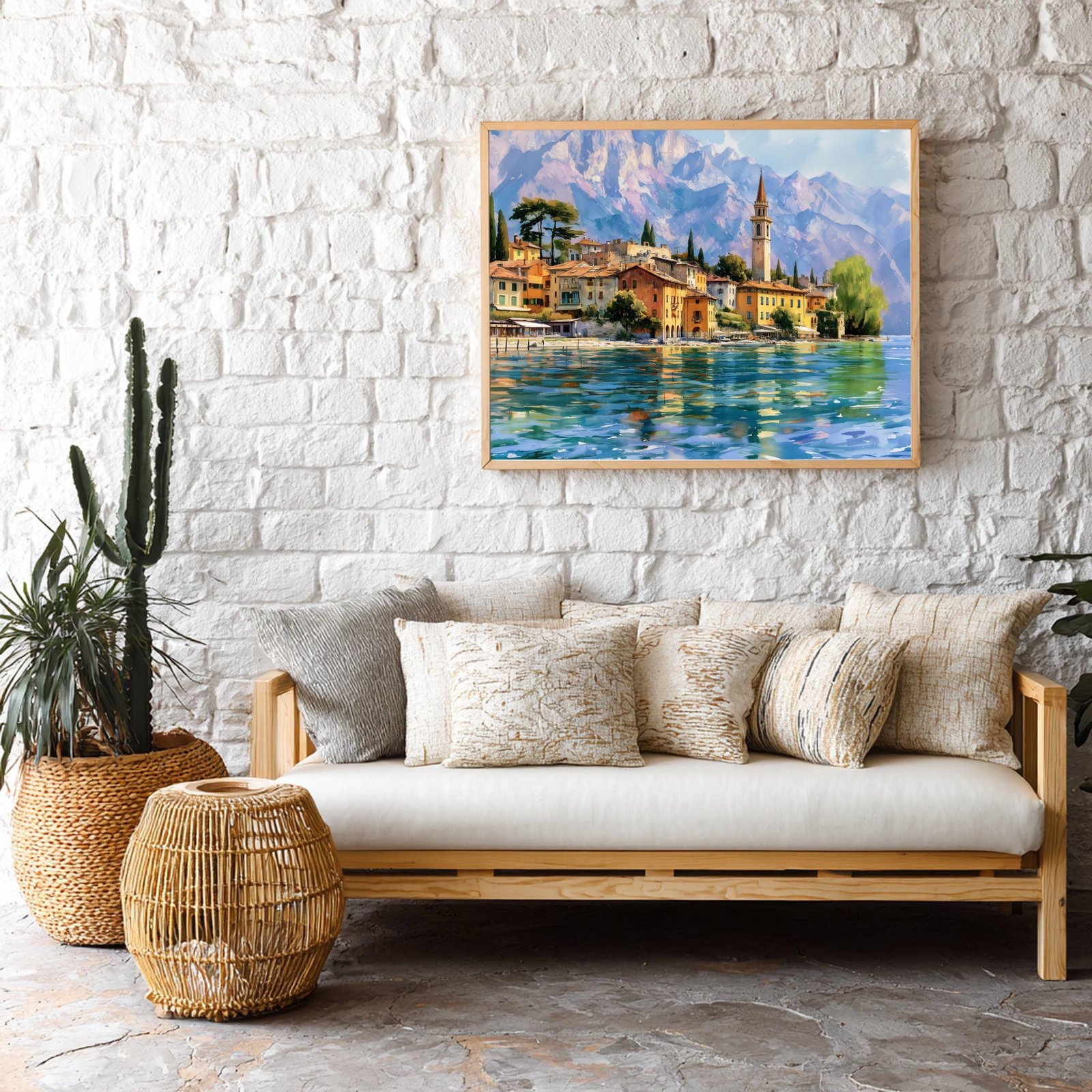 Lake Garda Village Italy Watercolor Print: Italian Travel Art Poster - Image 9