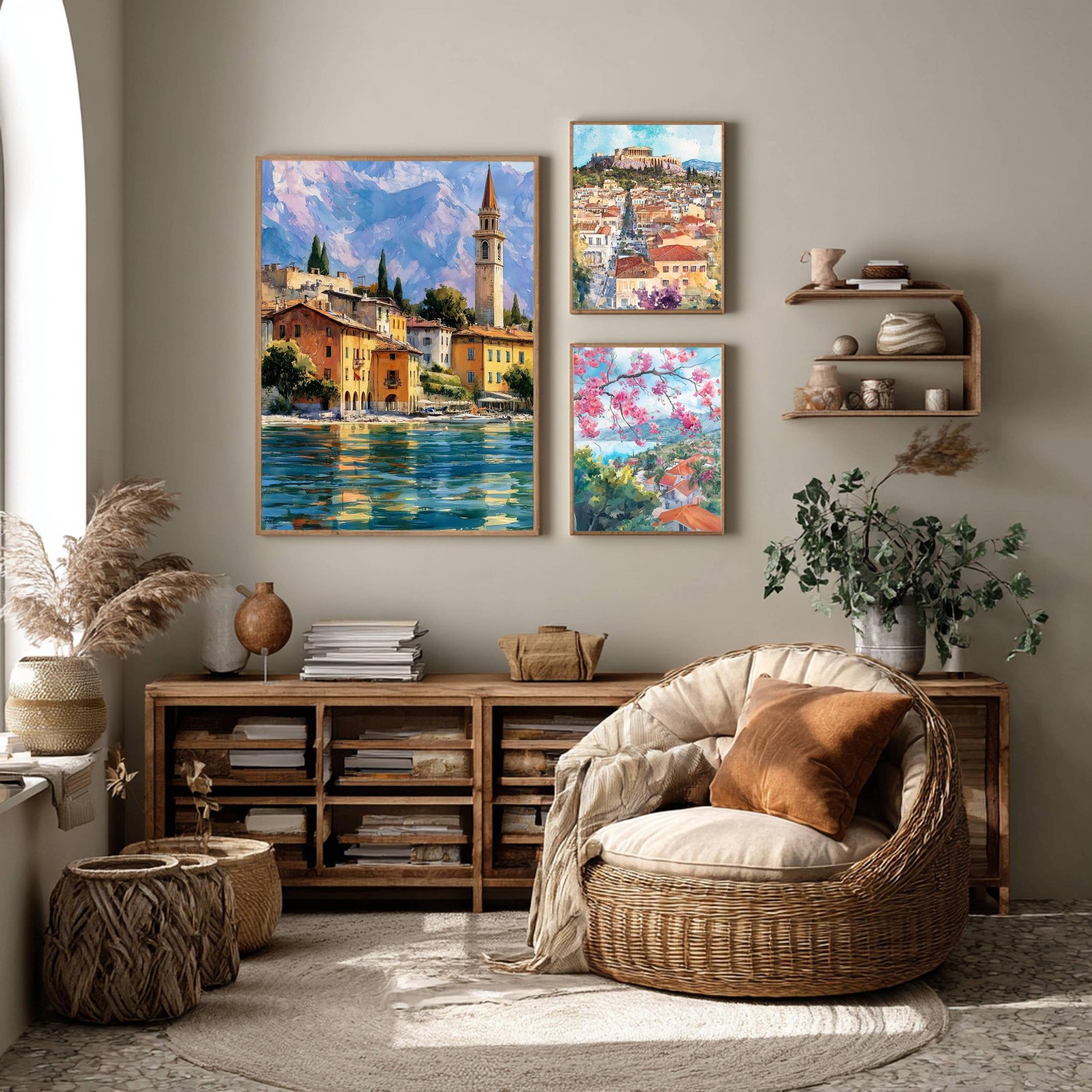 Garda Lake Garda Italy Watercolor Print: Travel Art Poster - Image 2