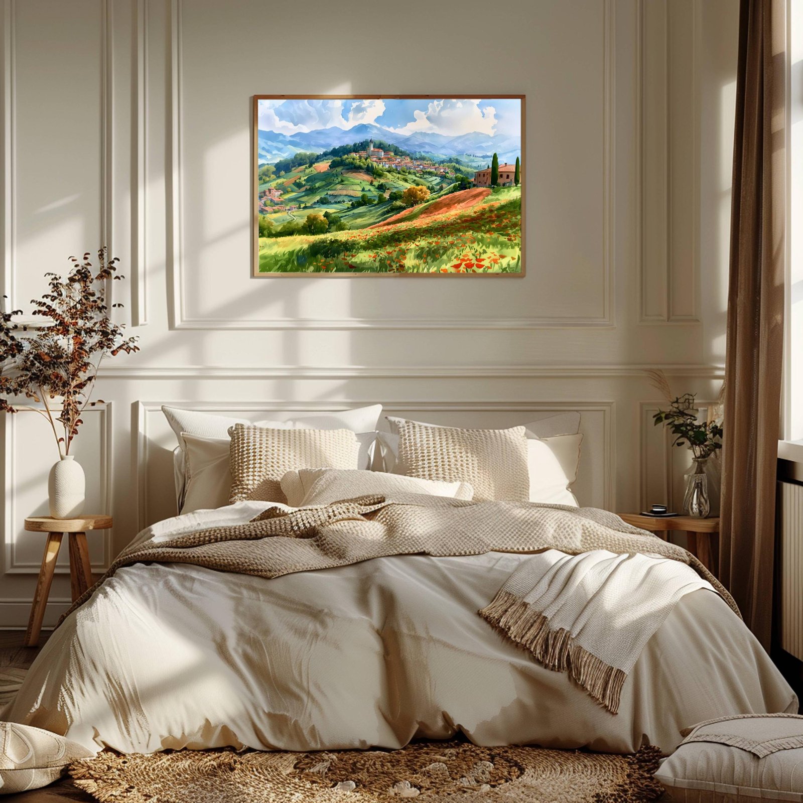 Lombardy Hilltop Village Italy Watercolor Print: Italian Travel Art Poster - Image 2