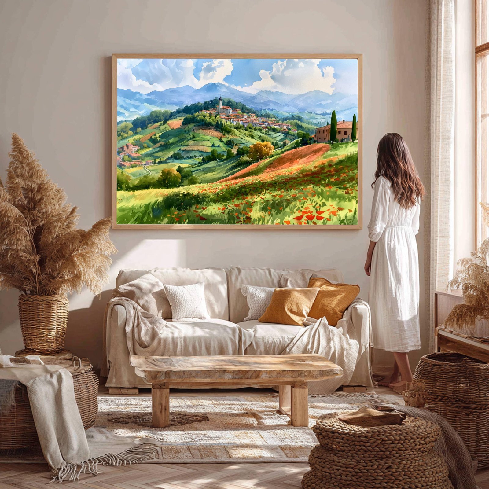 Lombardy Hilltop Village Italy Watercolor Print: Italian Travel Art Poster - Image 5