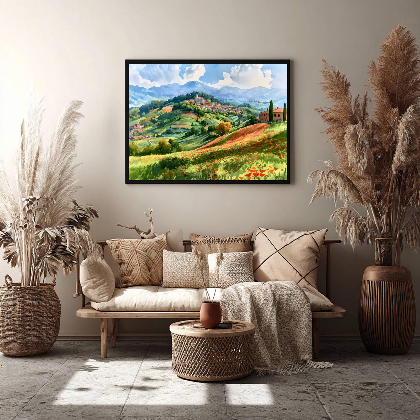 Lombardy Hilltop Village Italy Watercolor Print: Italian Travel Art Poster - Image 8