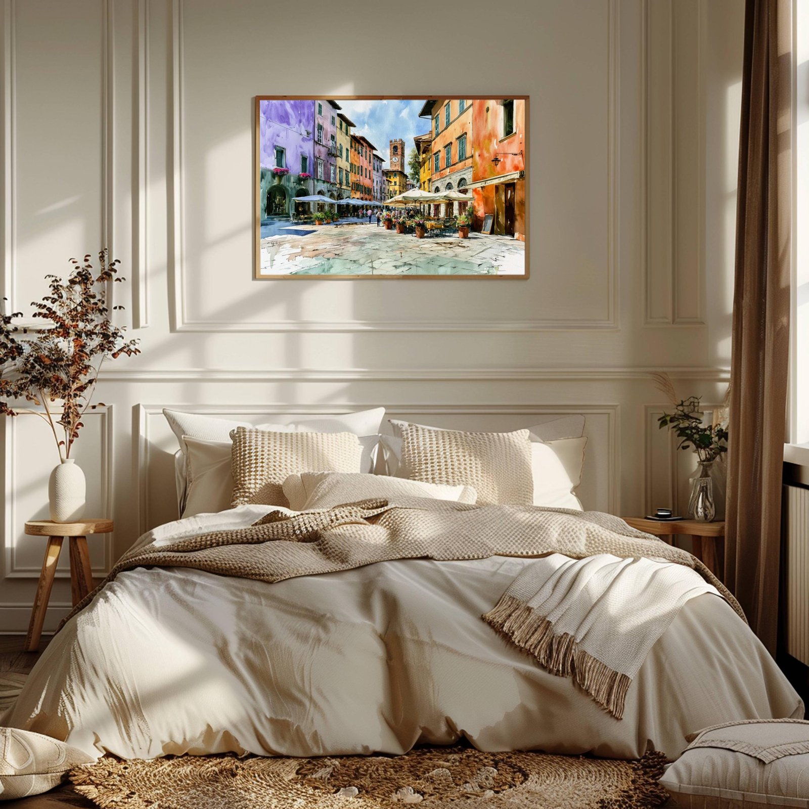 Lucca Tuscany Italy Watercolor Print: Italian Travel Art Poster - Image 2