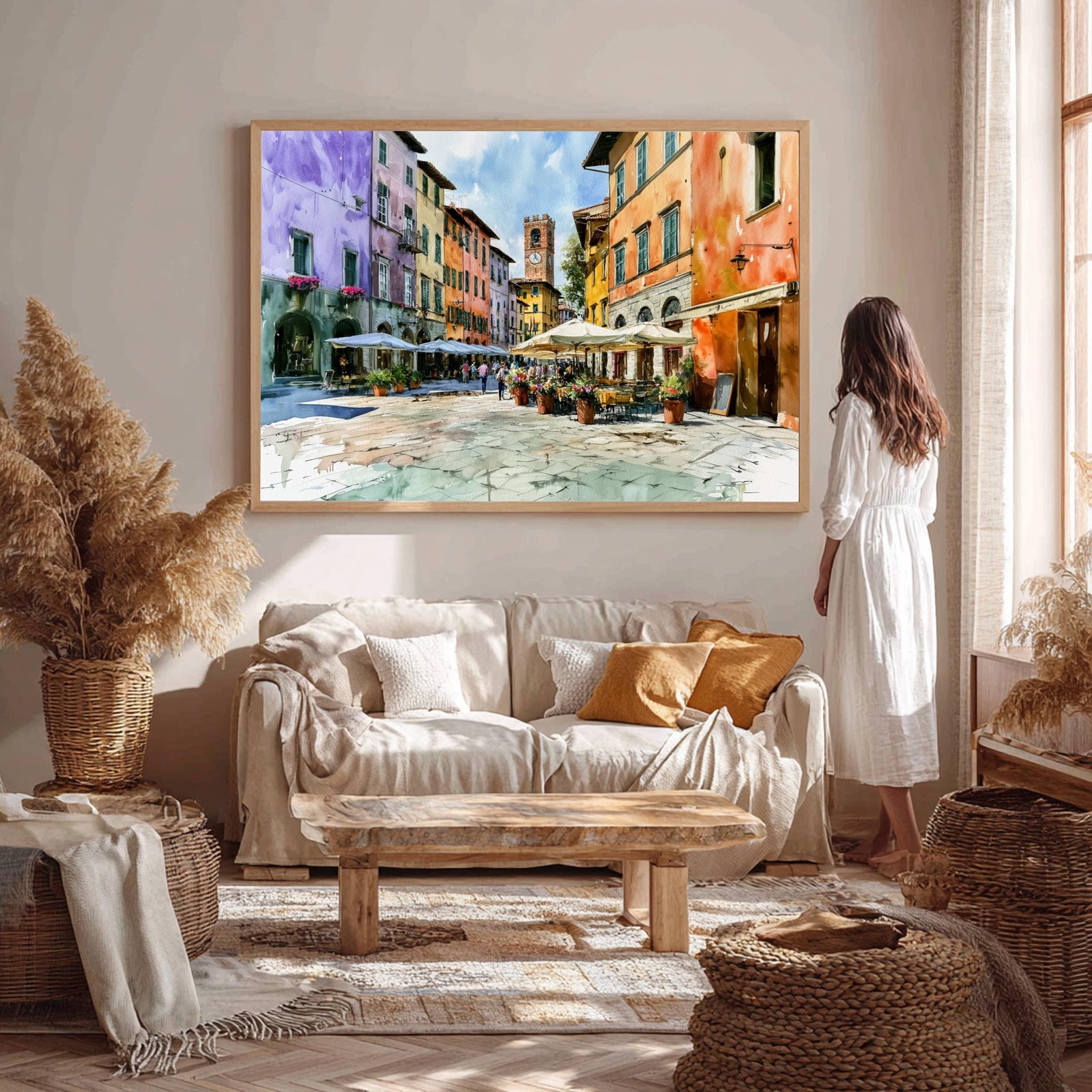 Lucca Tuscany Italy Watercolor Print: Italian Travel Art Poster - Image 5