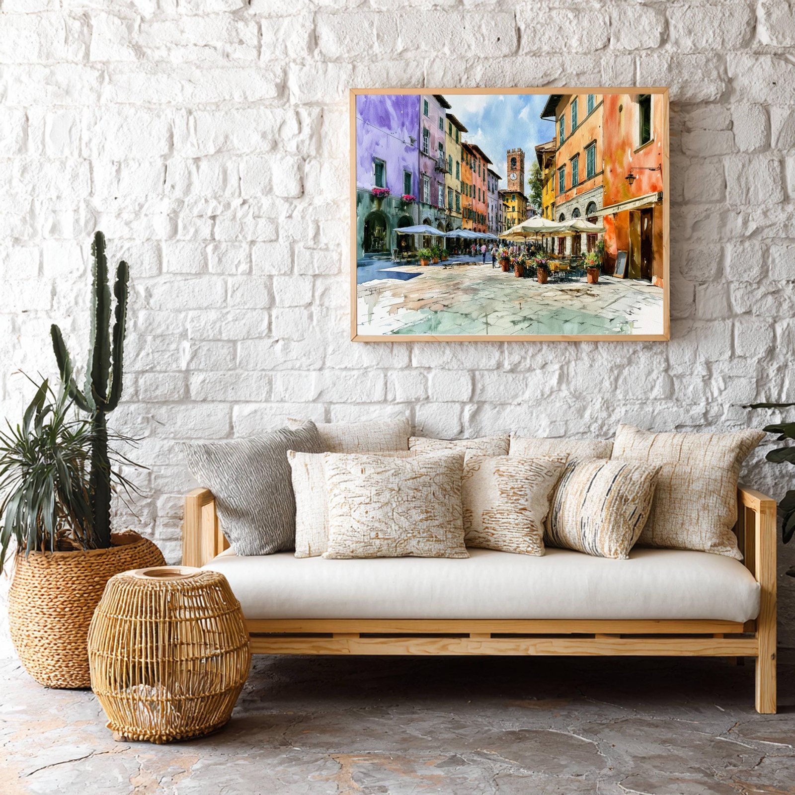 Lucca Tuscany Italy Watercolor Print: Italian Travel Art Poster - Image 9