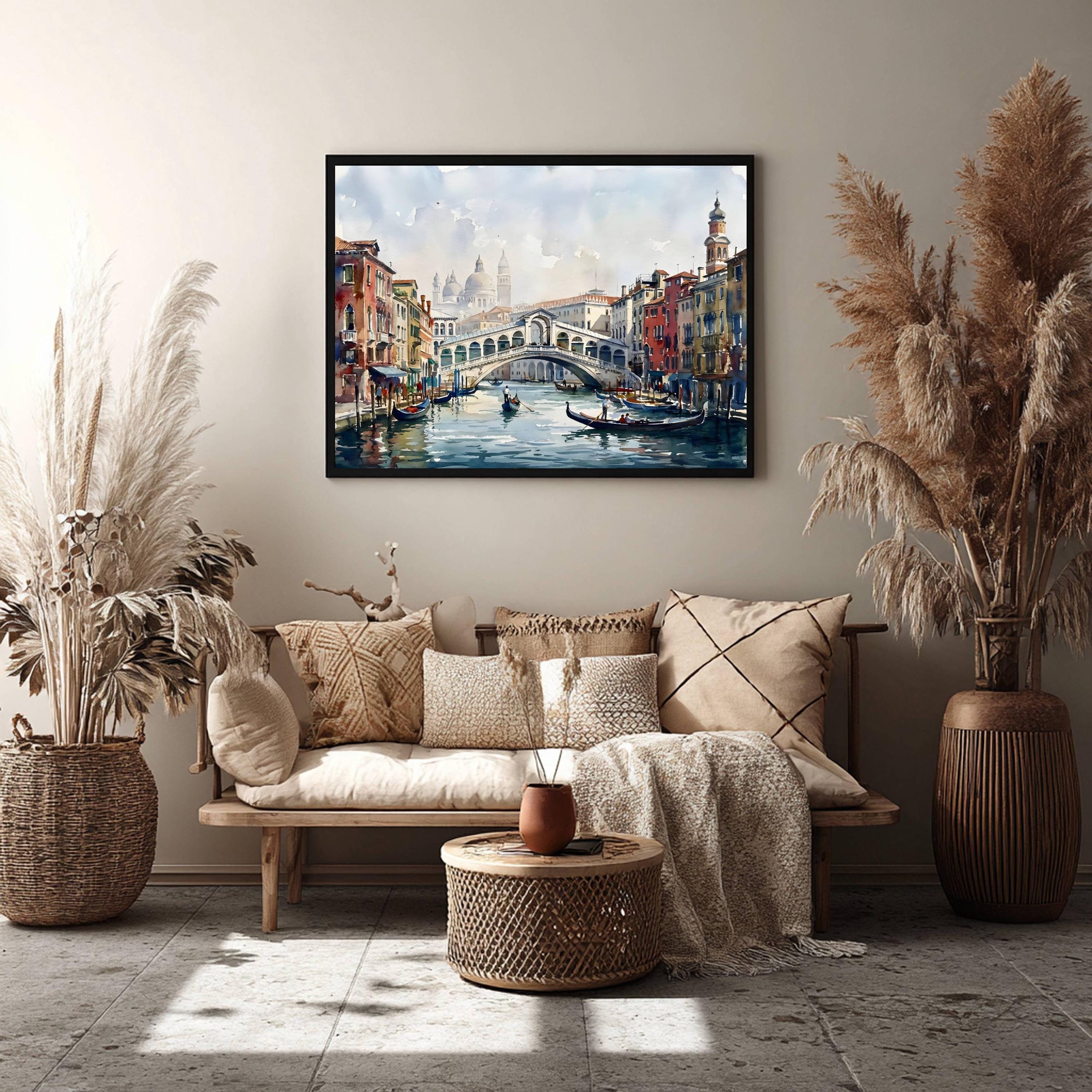 Venice Grand Canal Italy Watercolor Print: Rialto Bridge Travel Art Poster - Image 8