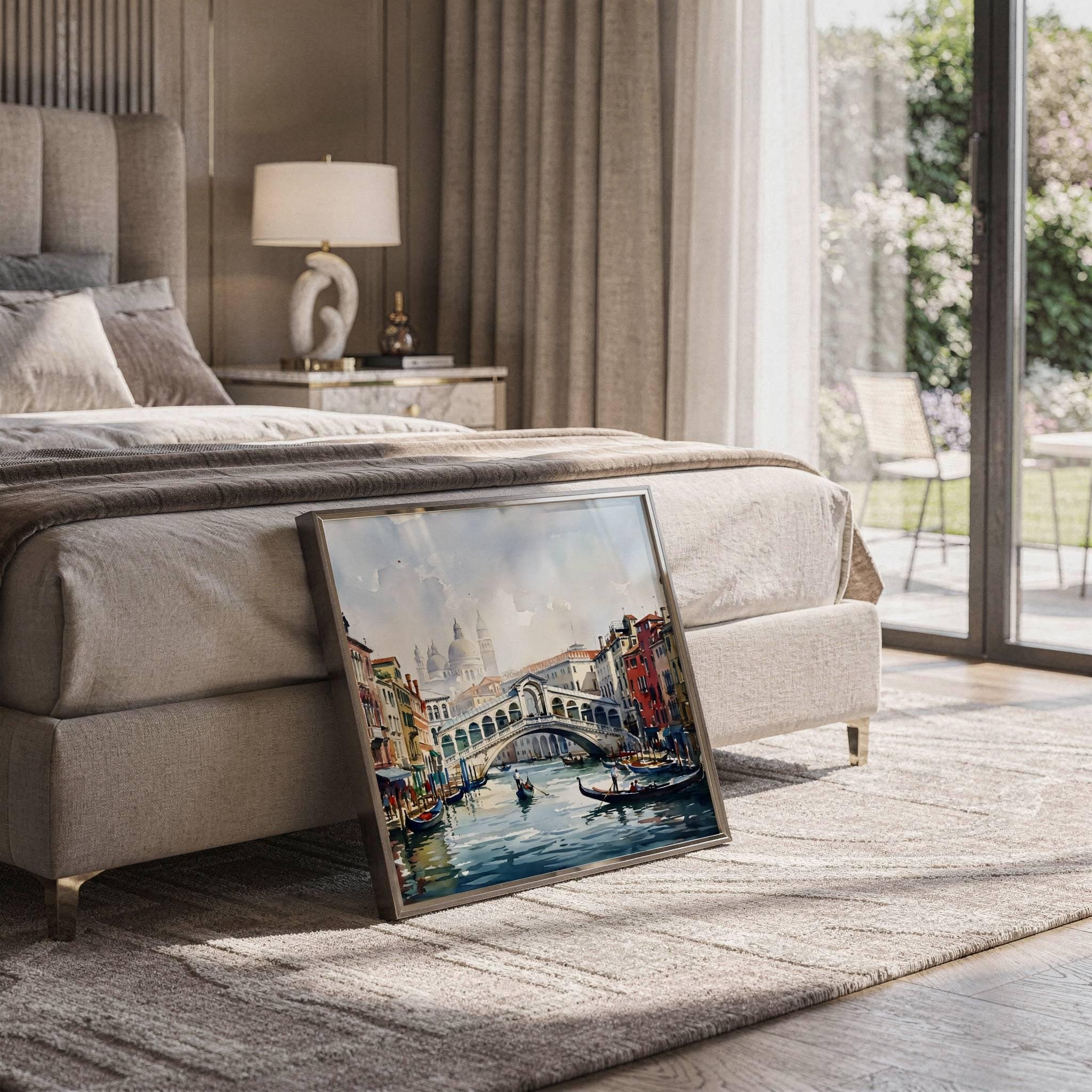 Venice Grand Canal Italy Watercolor Print: Rialto Bridge Travel Art Poster - Image 5
