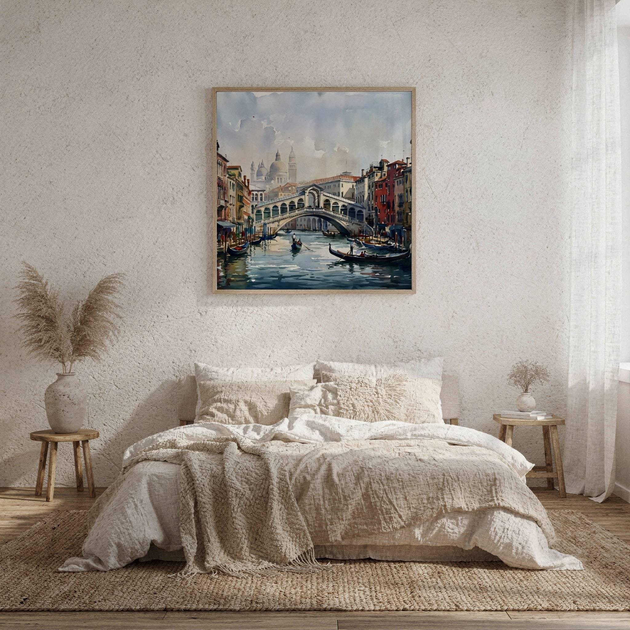 Venice Grand Canal Italy Watercolor Print: Rialto Bridge Travel Art Poster - Image 9