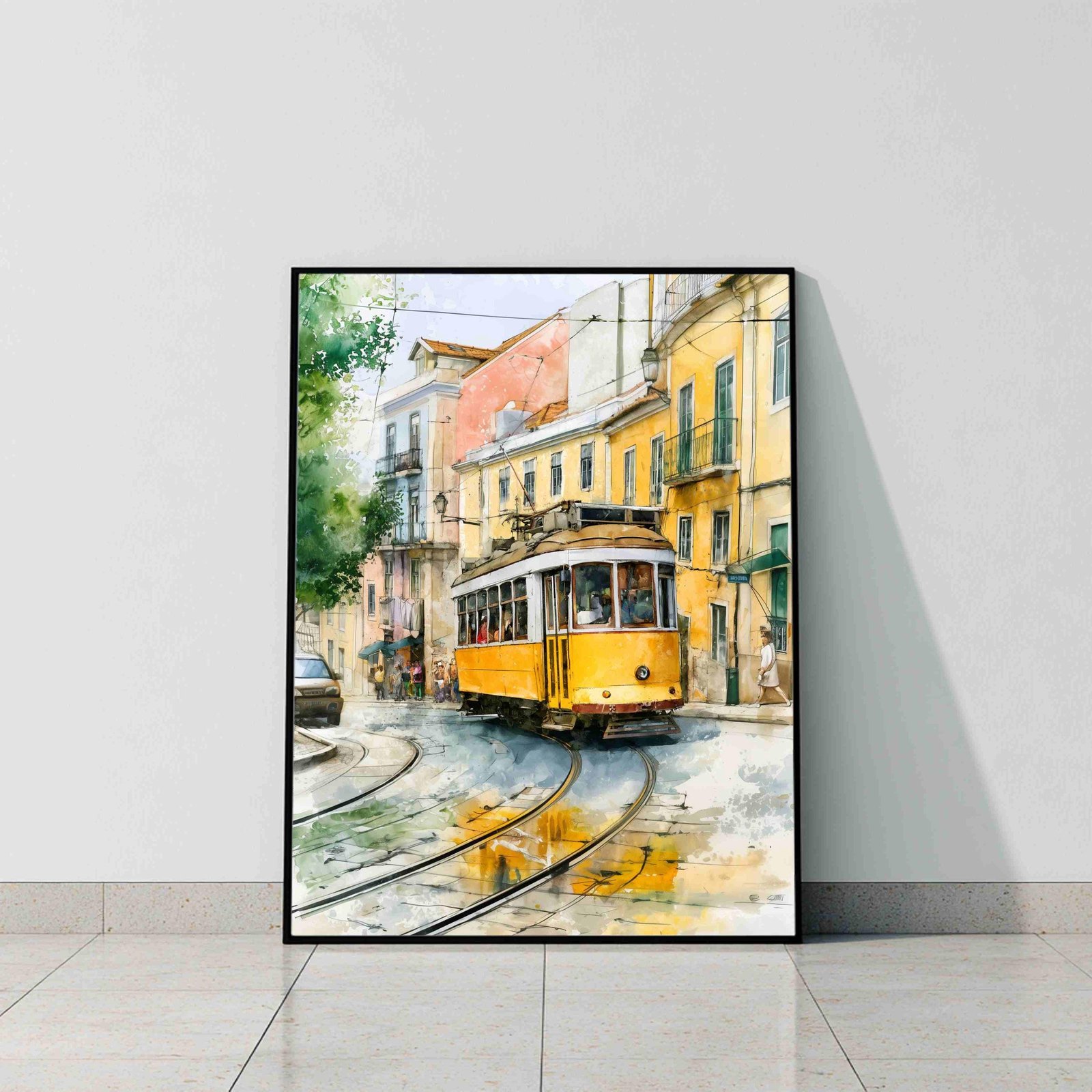 Lisbon Portugal Europe Watercolor Print: Vacation Travel Art Poster - Image 5