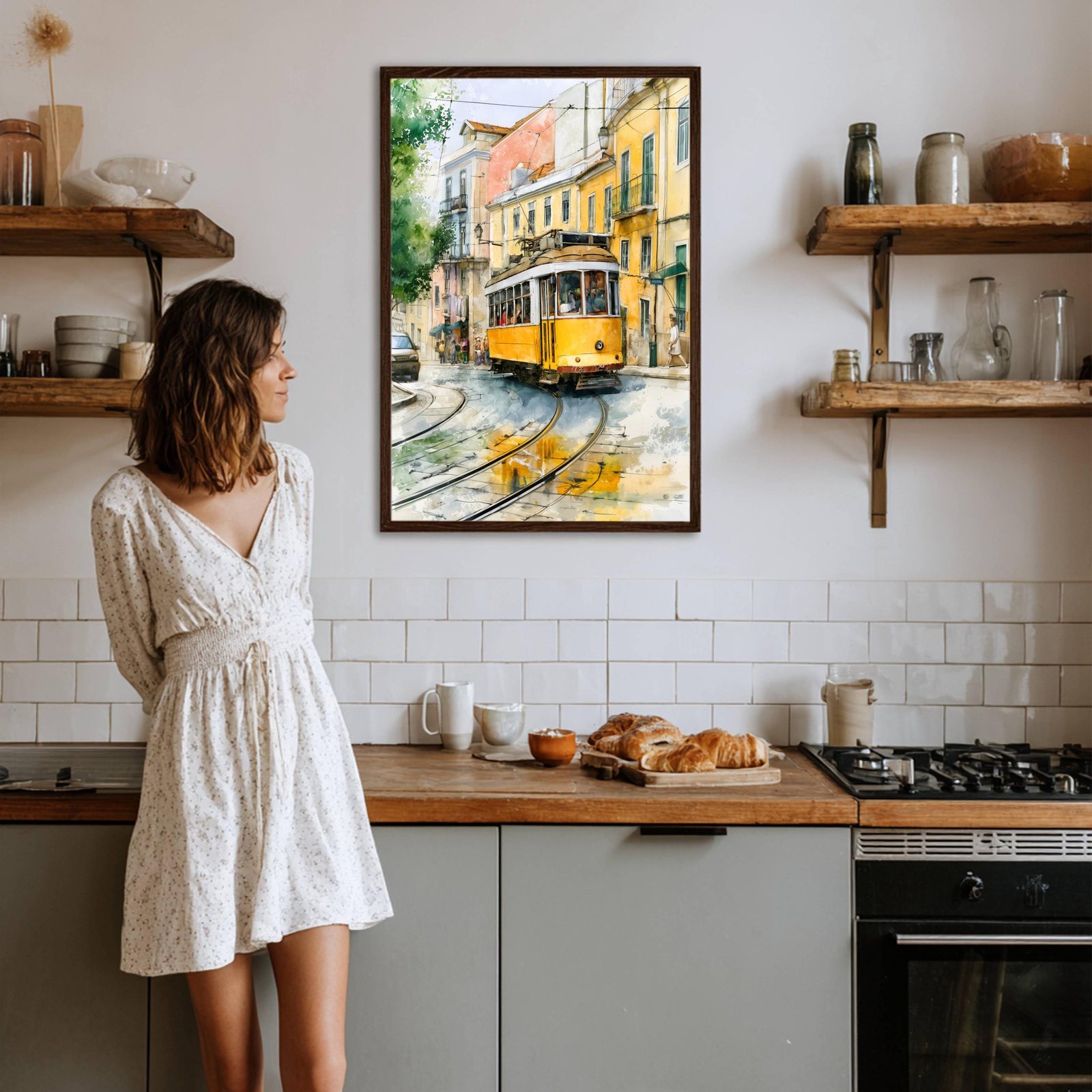 Lisbon Portugal Europe Watercolor Print: Vacation Travel Art Poster - Image 7