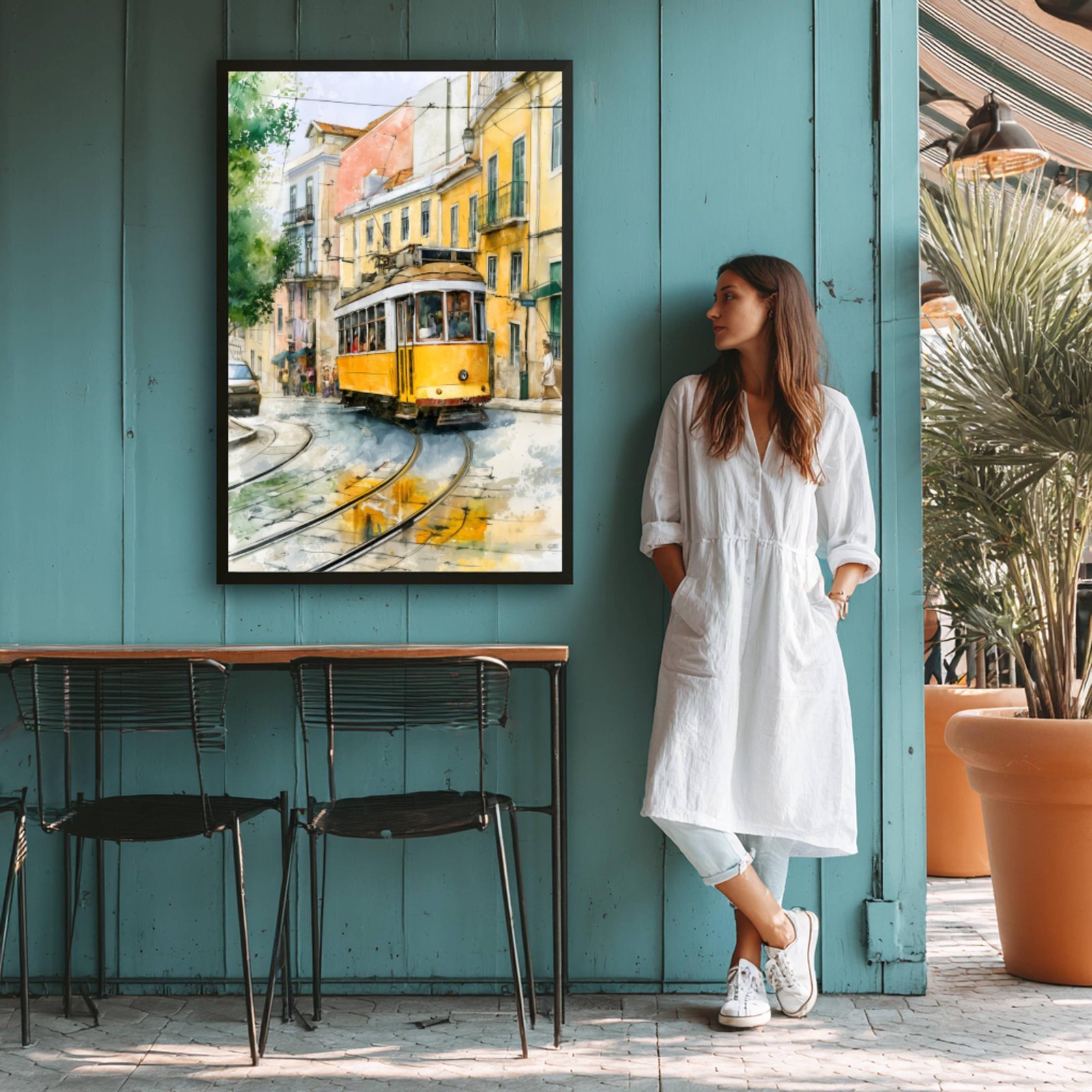 Lisbon Portugal Europe Watercolor Print: Vacation Travel Art Poster - Image 8