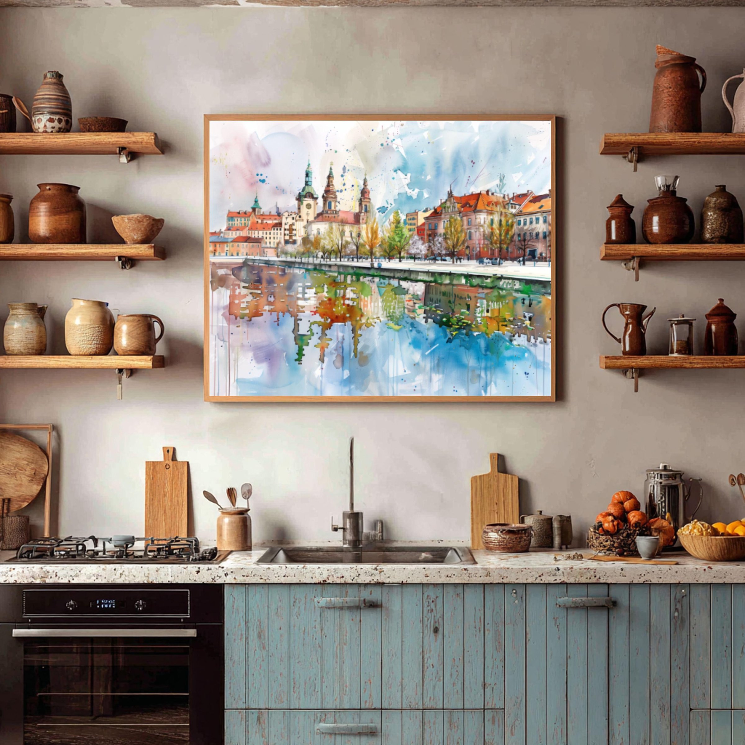 Lodz Old Town Poland Watercolor Print: Polish Travel Art Poster - Image 7