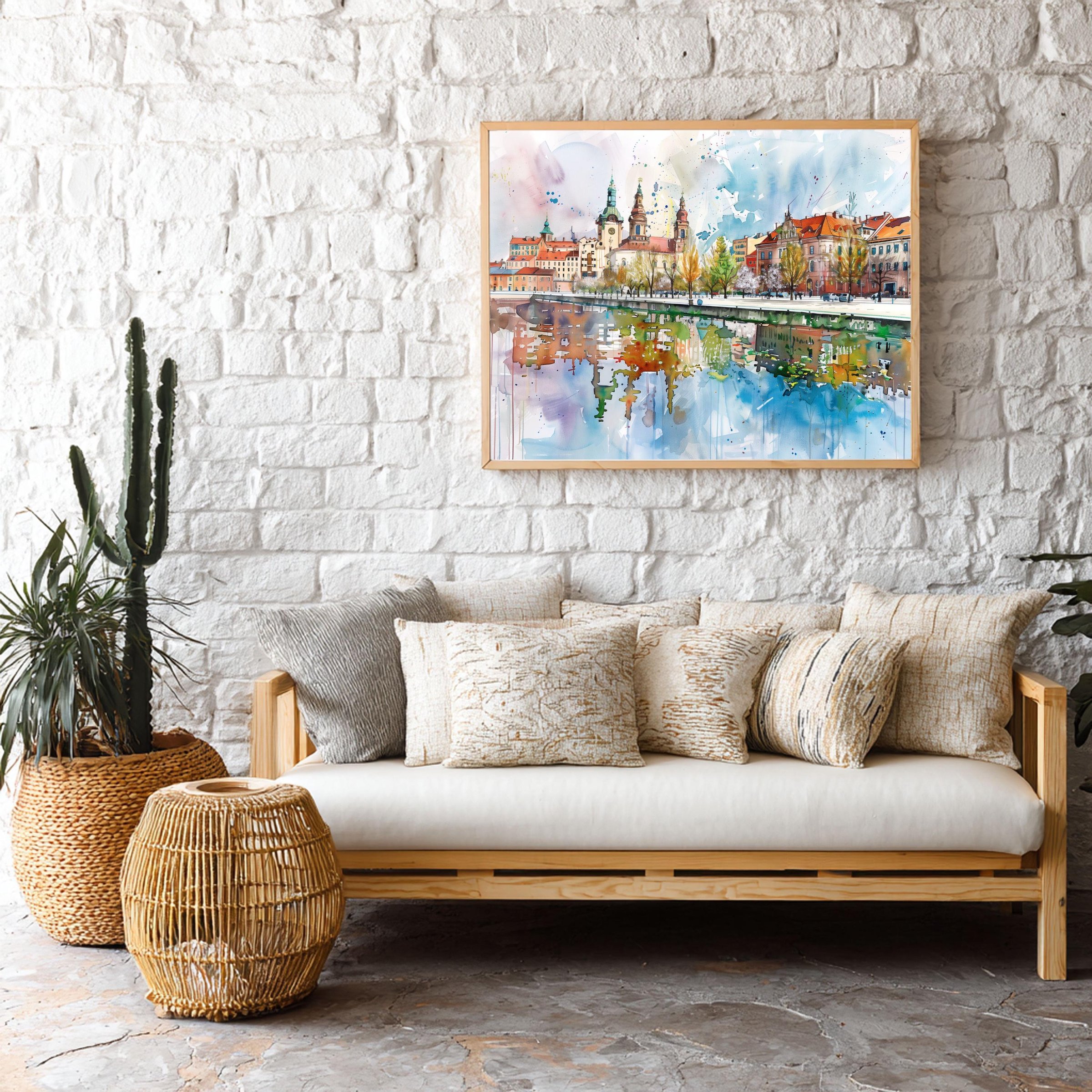 Lodz Old Town Poland Watercolor Print: Polish Travel Art Poster - Image 9