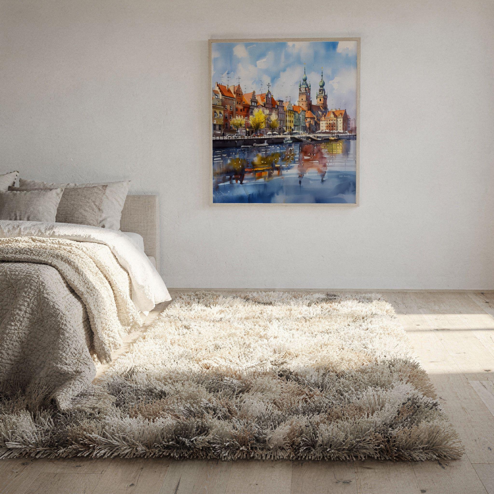 Szczecin Poland Watercolor Print: Polish Travel Art Poster Square - Image 10