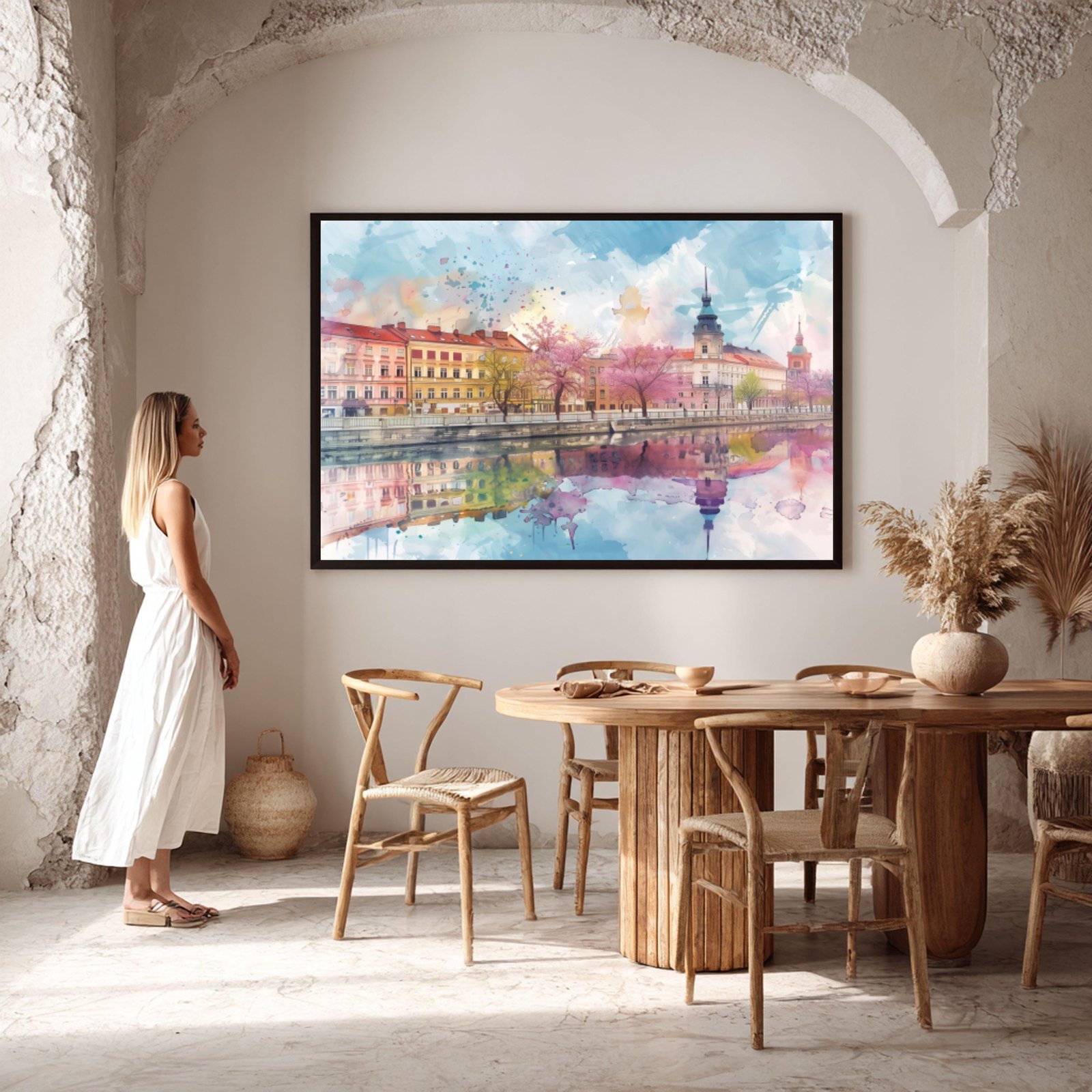 Piotrkowska Street Lodz Poland Watercolor Print: Polish Travel Art Poster - Image 6