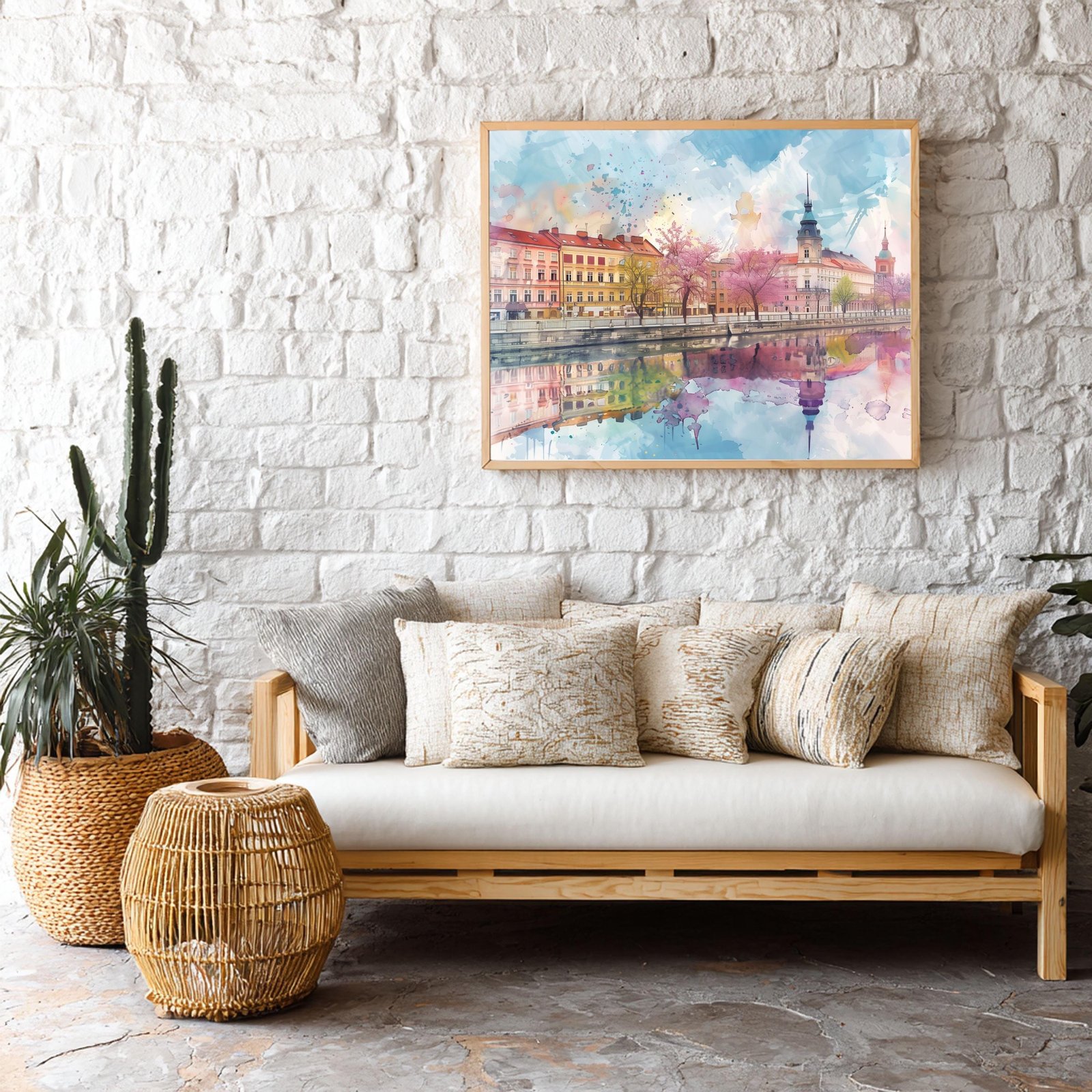 Piotrkowska Street Lodz Poland Watercolor Print: Polish Travel Art Poster - Image 9