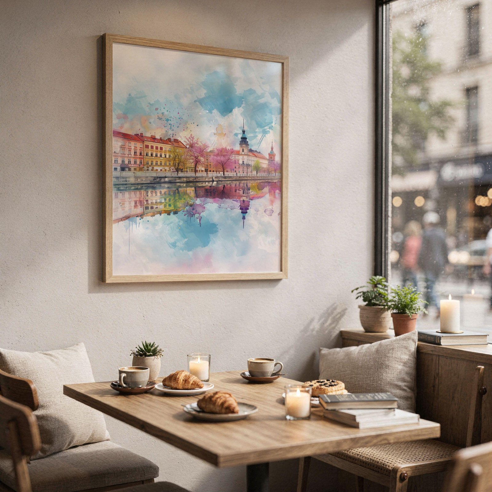 Piotrkowska Street Lodz Poland Watercolor Print: Polish Travel Art Poster - Image 3