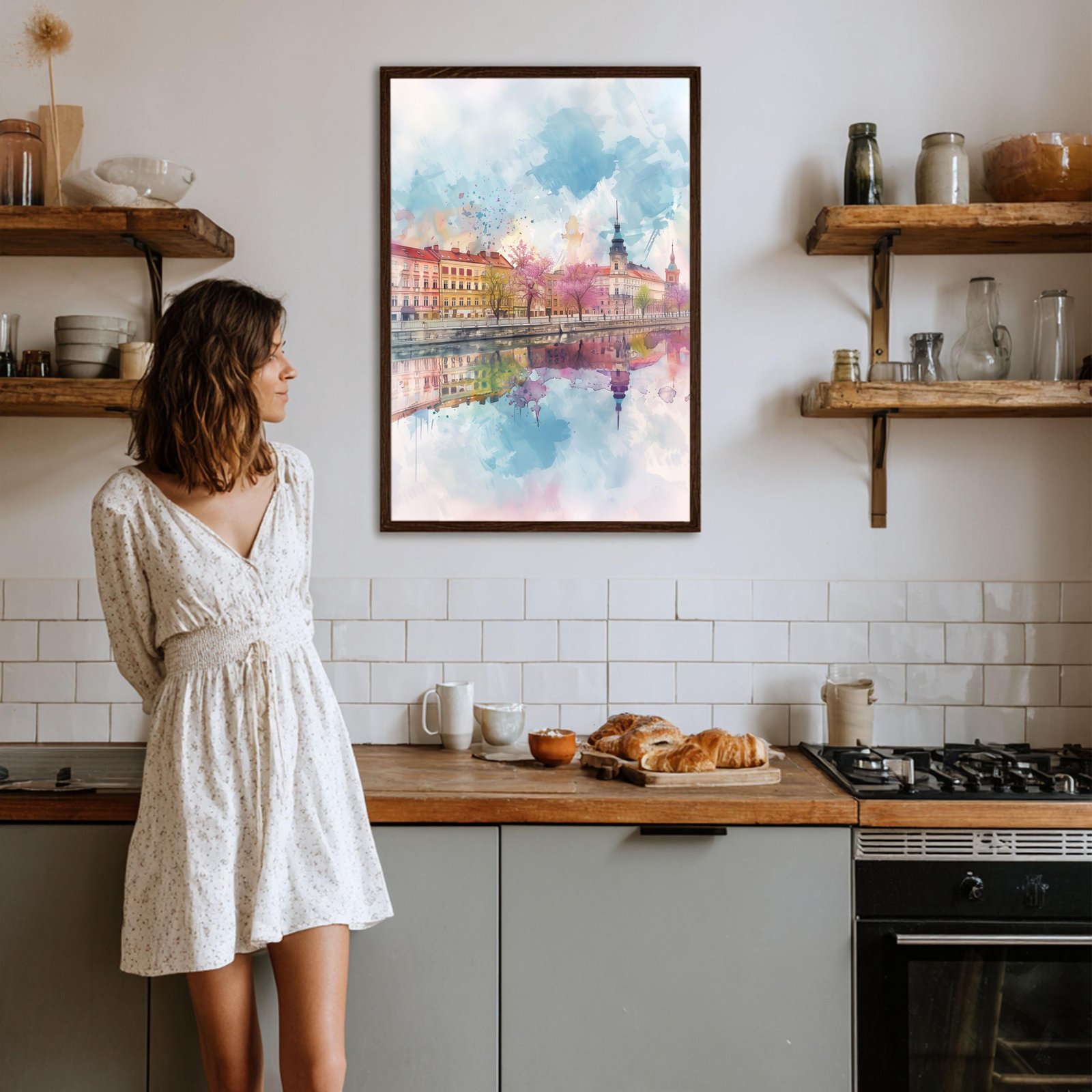 Piotrkowska Street Lodz Poland Watercolor Print: Polish Travel Art Poster - Image 5