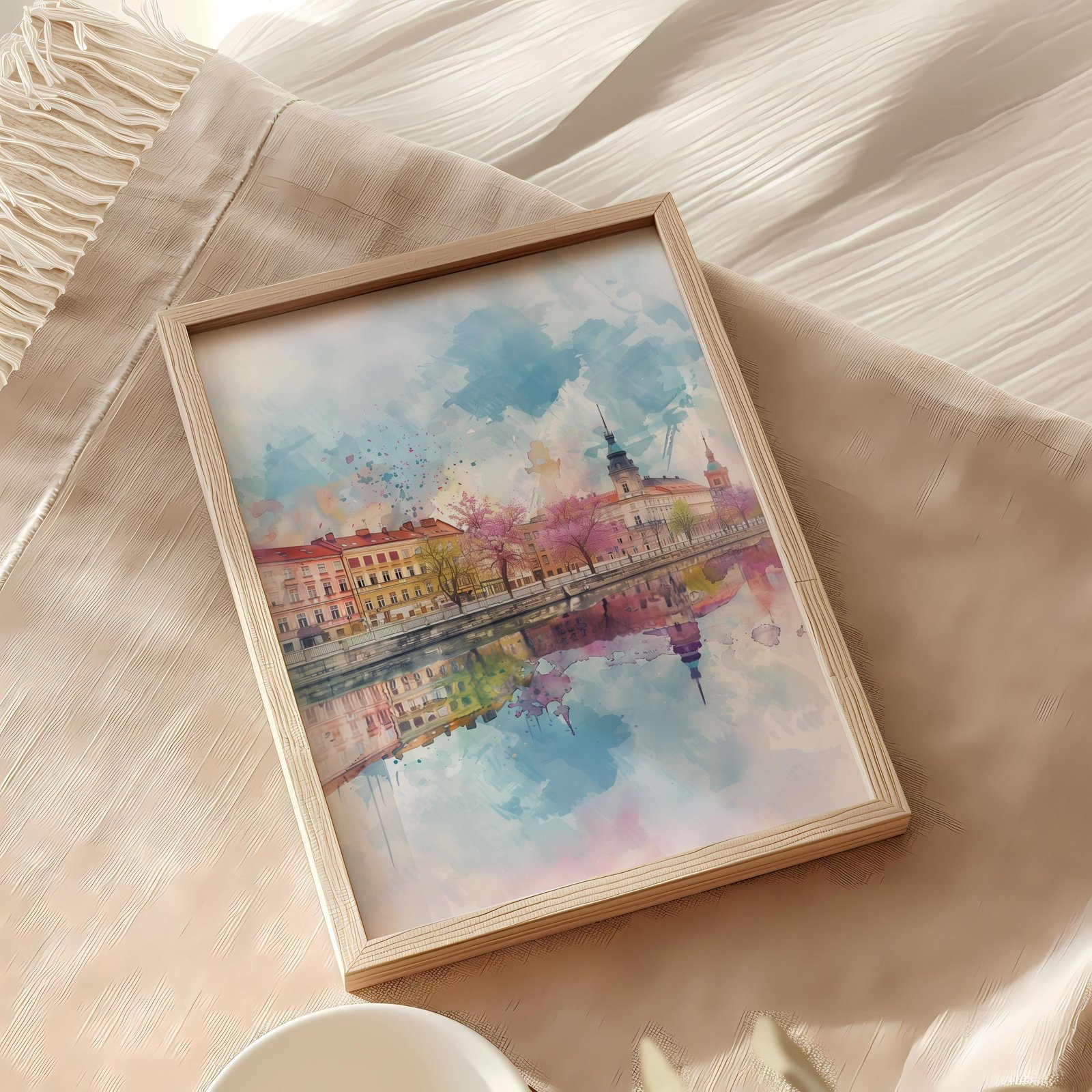 Piotrkowska Street Lodz Poland Watercolor Print: Polish Travel Art Poster - Image 8