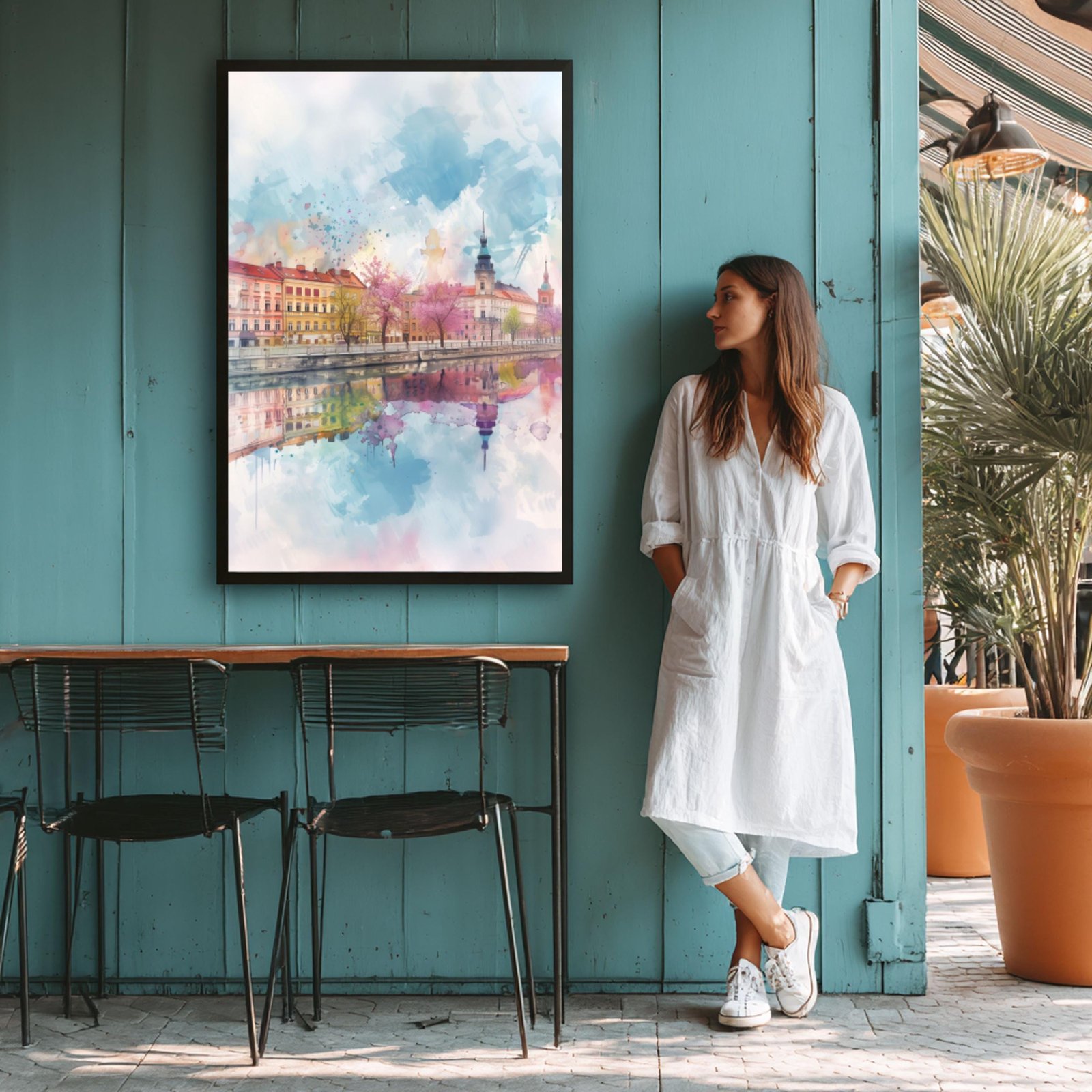 Piotrkowska Street Lodz Poland Watercolor Print: Polish Travel Art Poster - Image 9