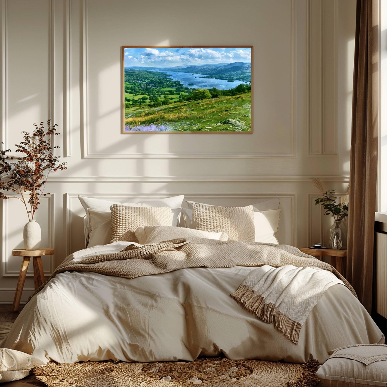 Lake Windermere Cumbria England Watercolor Print: UK Travel Art Poster - Image 2