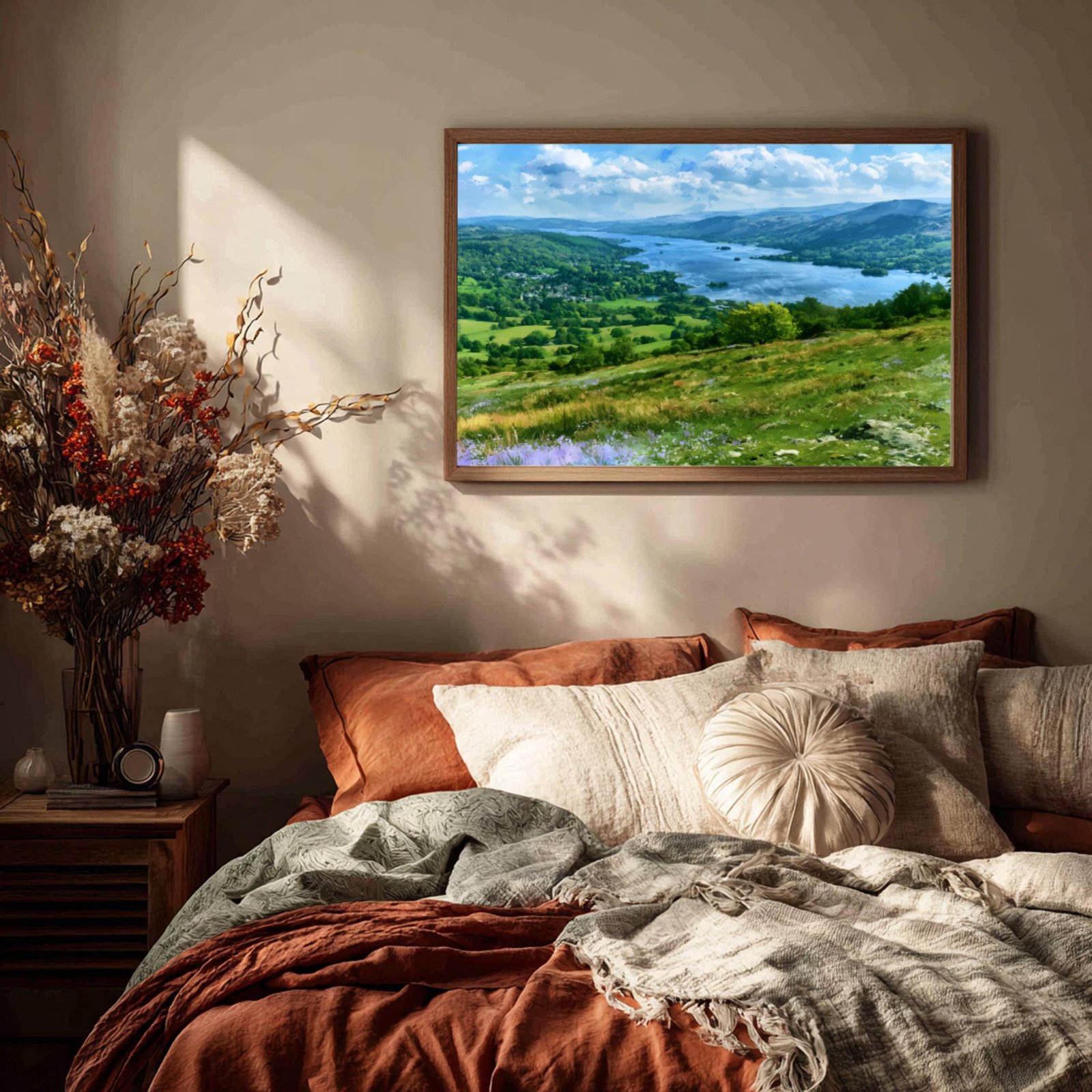 Lake Windermere Cumbria England Watercolor Print: UK Travel Art Poster - Image 3
