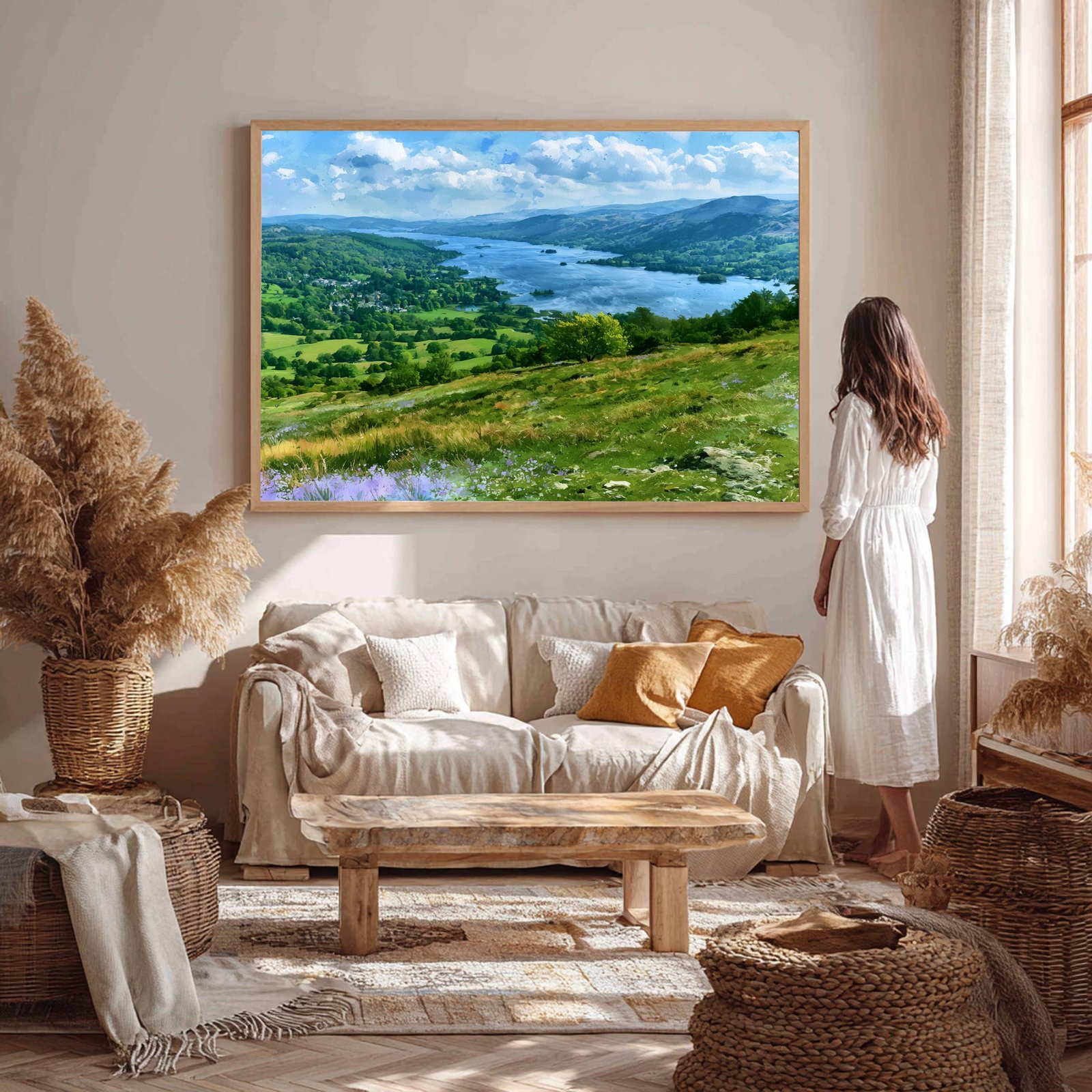 Lake Windermere Cumbria England Watercolor Print: UK Travel Art Poster - Image 5